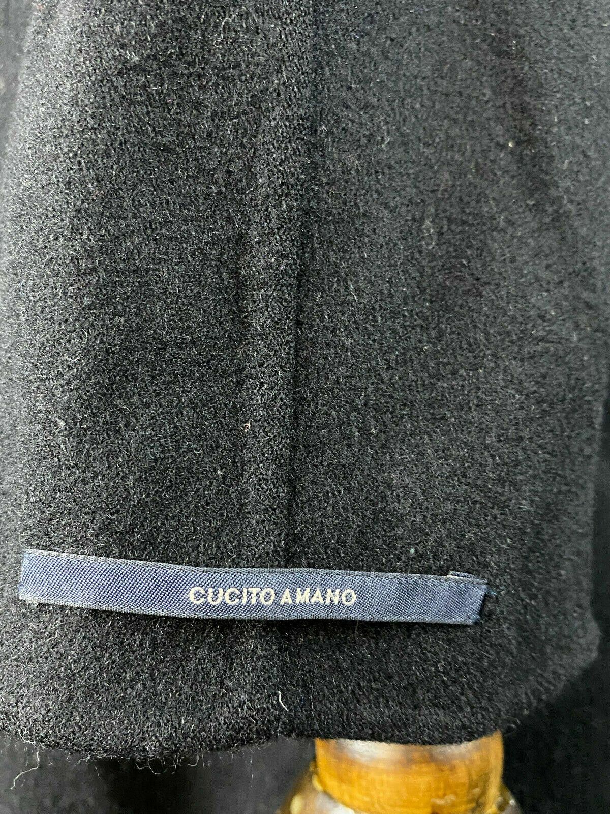 Designer Max Mara Cucito A Mano Black Wool Snap Coat Jacket Size 38 Size US M / EU 48-50 / 2 - 5 Thumbnail