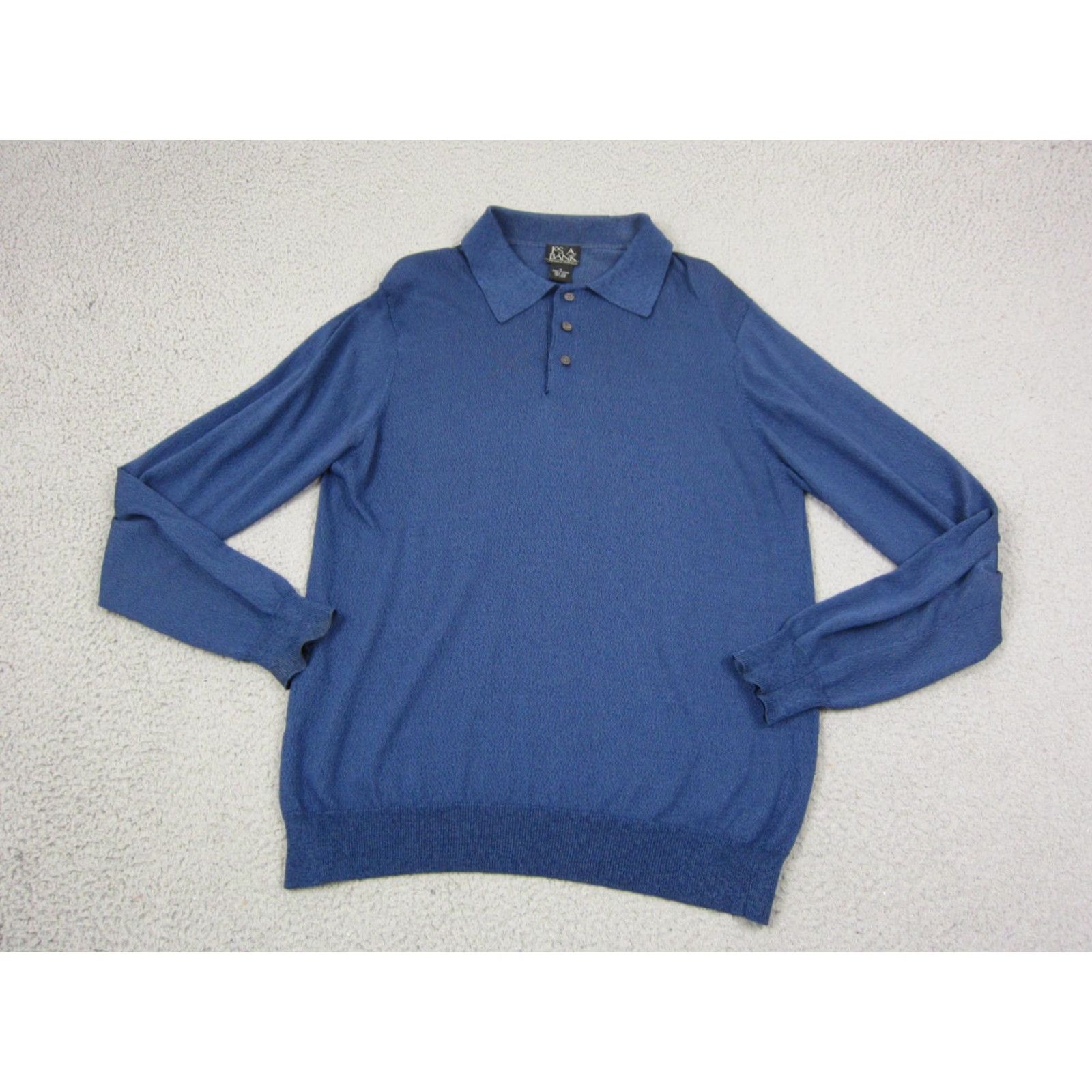 Jos. A. Bank Jos A Bank Sweater Mens Pullover Knit 100% Silk Blue M Casual Golf 90s Preppy Vintage No Size US M / EU 48-50 / 2 - 2 Thumbnail