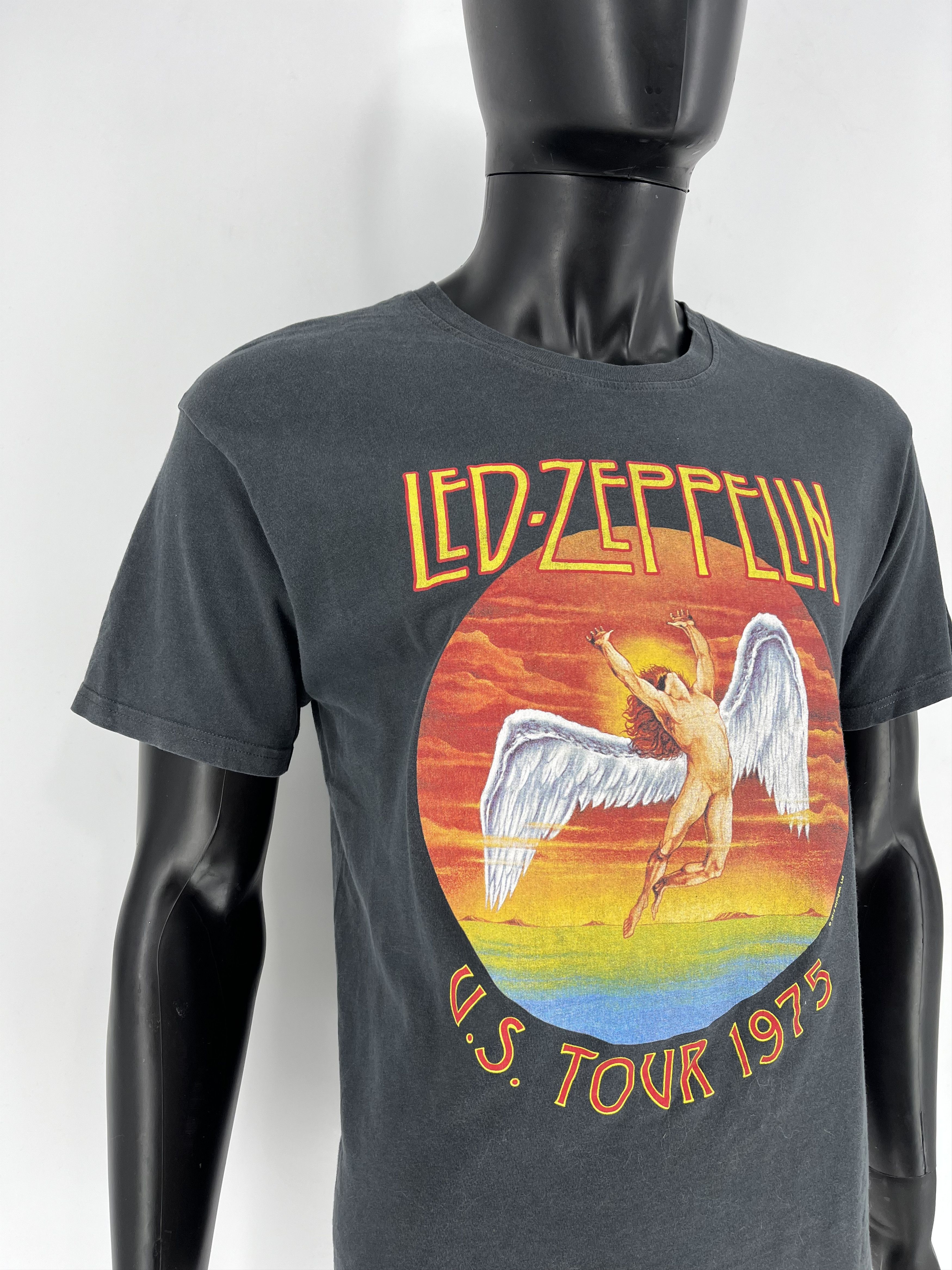 Band Tees × Vintage Vintage Y2K 00s Led Zeppelin U.S. Tour 1975 Band T-Shirt Size US M / EU 48-50 / 2 - 6 Thumbnail