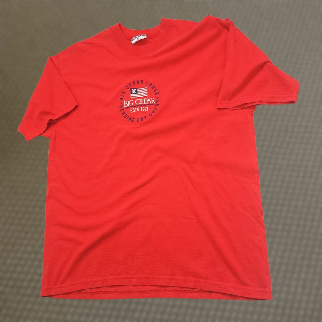 Vintage VINTAGE 90s Carrousel T Shirt Lodge Logo Solid Red Men's XL Size US L / EU 52-54 / 3 - 1 Thumbnail