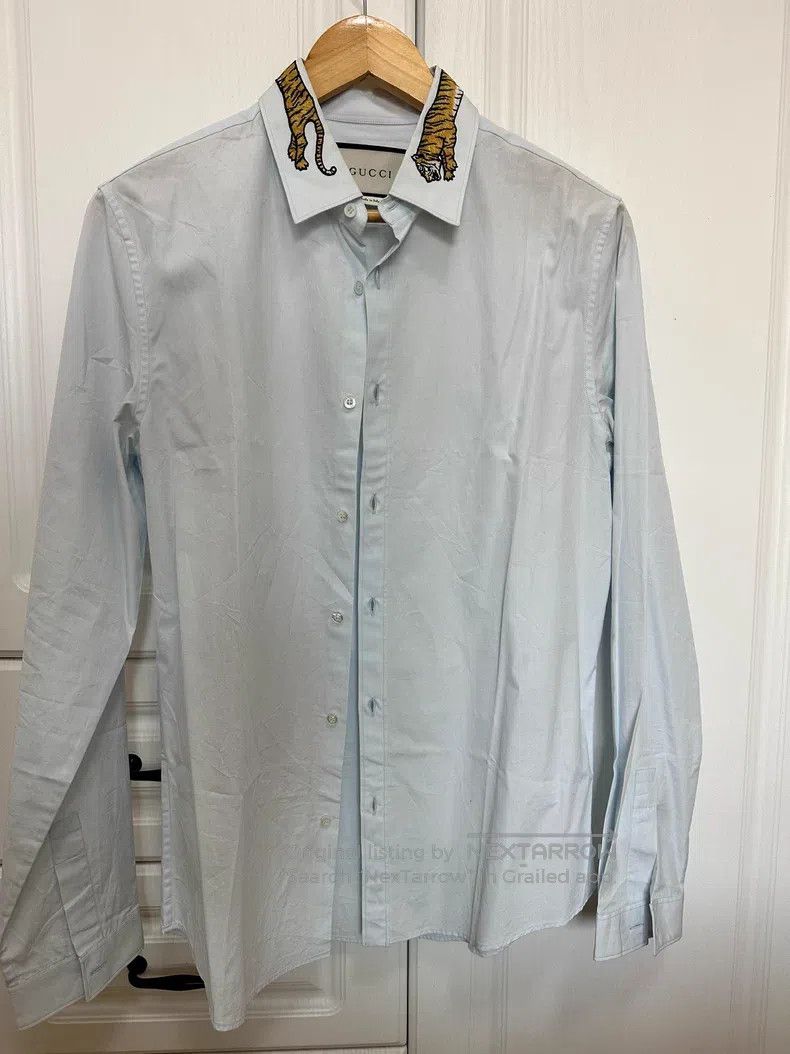 Gucci Gucci Size39 Light blue shirt Size US XXS / EU 40 - 1 Thumbnail