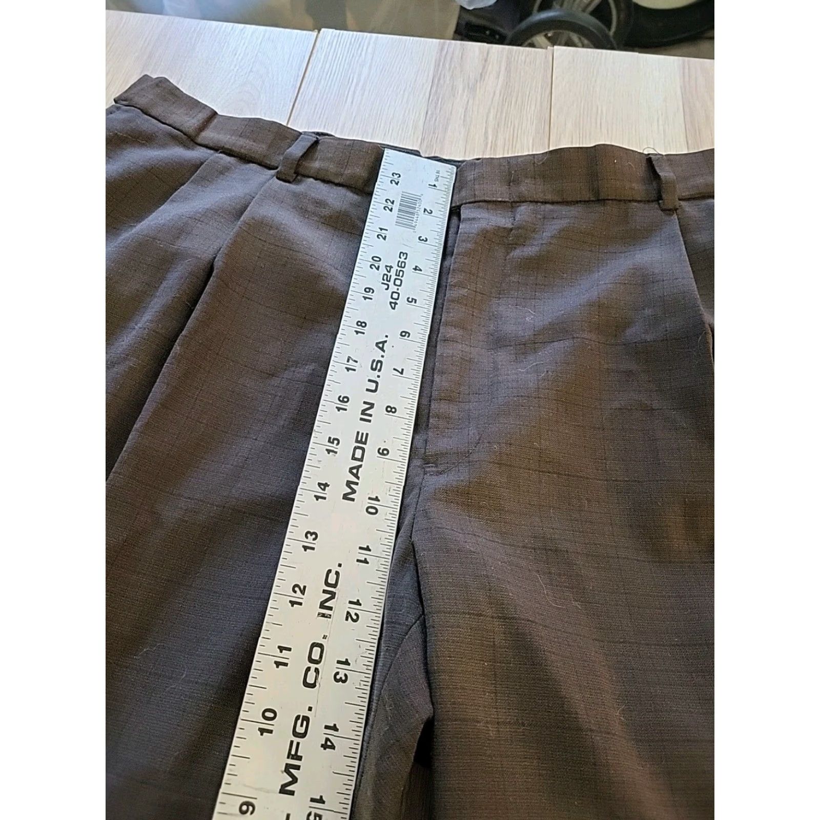 Vintage VINTAGE HS&M DRESS PANTS Pants Wool Blend Brown 40 In Regular Straight Cuffed Pleated Zipper Button Mens Size US 40 / EU 56 - 3 Thumbnail