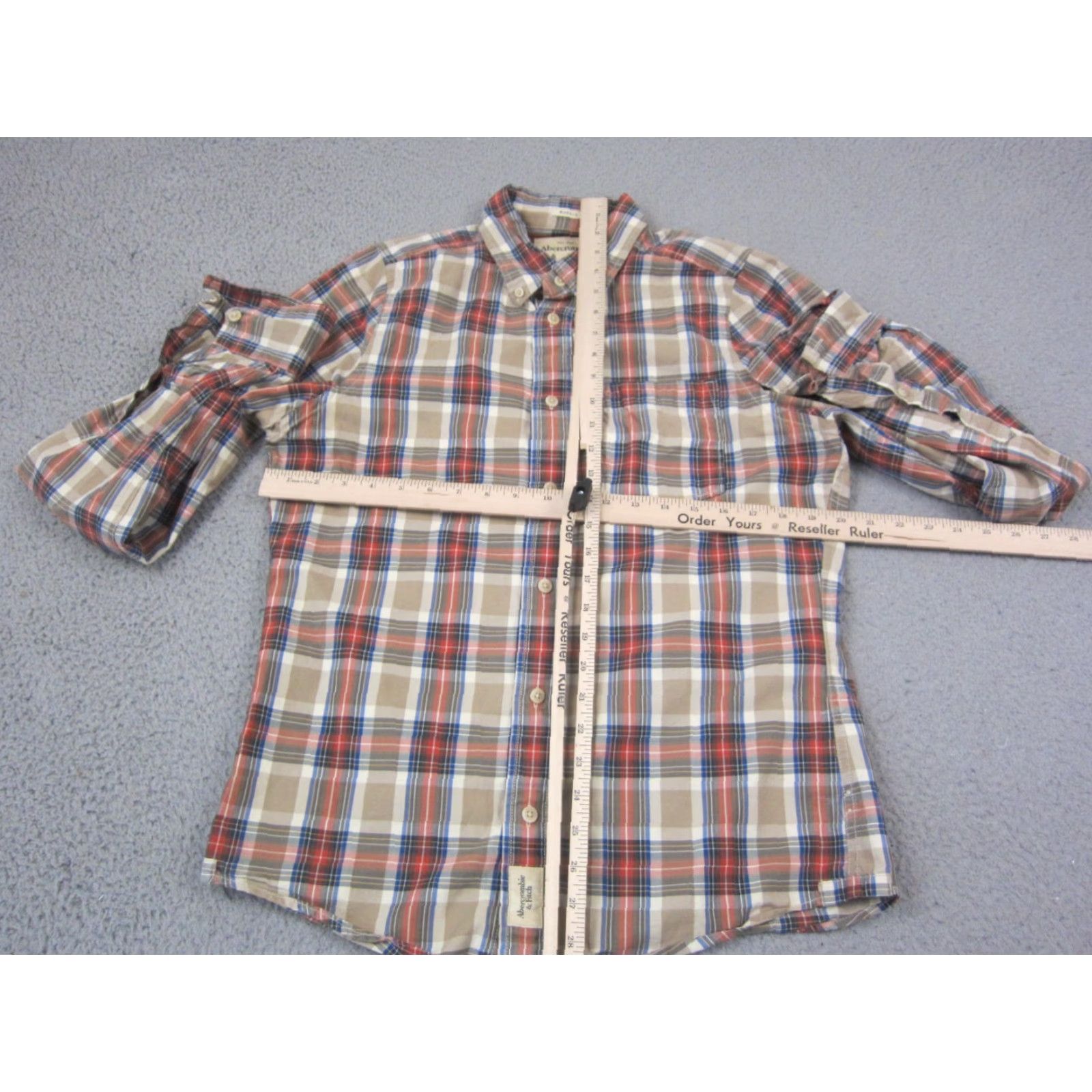 Abercrombie & Fitch VINTAGE Abercrombie & Fitch Shirt Mens M Plaid Button-Up Long Sleeve Collared Western Casual Brown Size US M / EU 48-50 / 2 - 6 Thumbnail