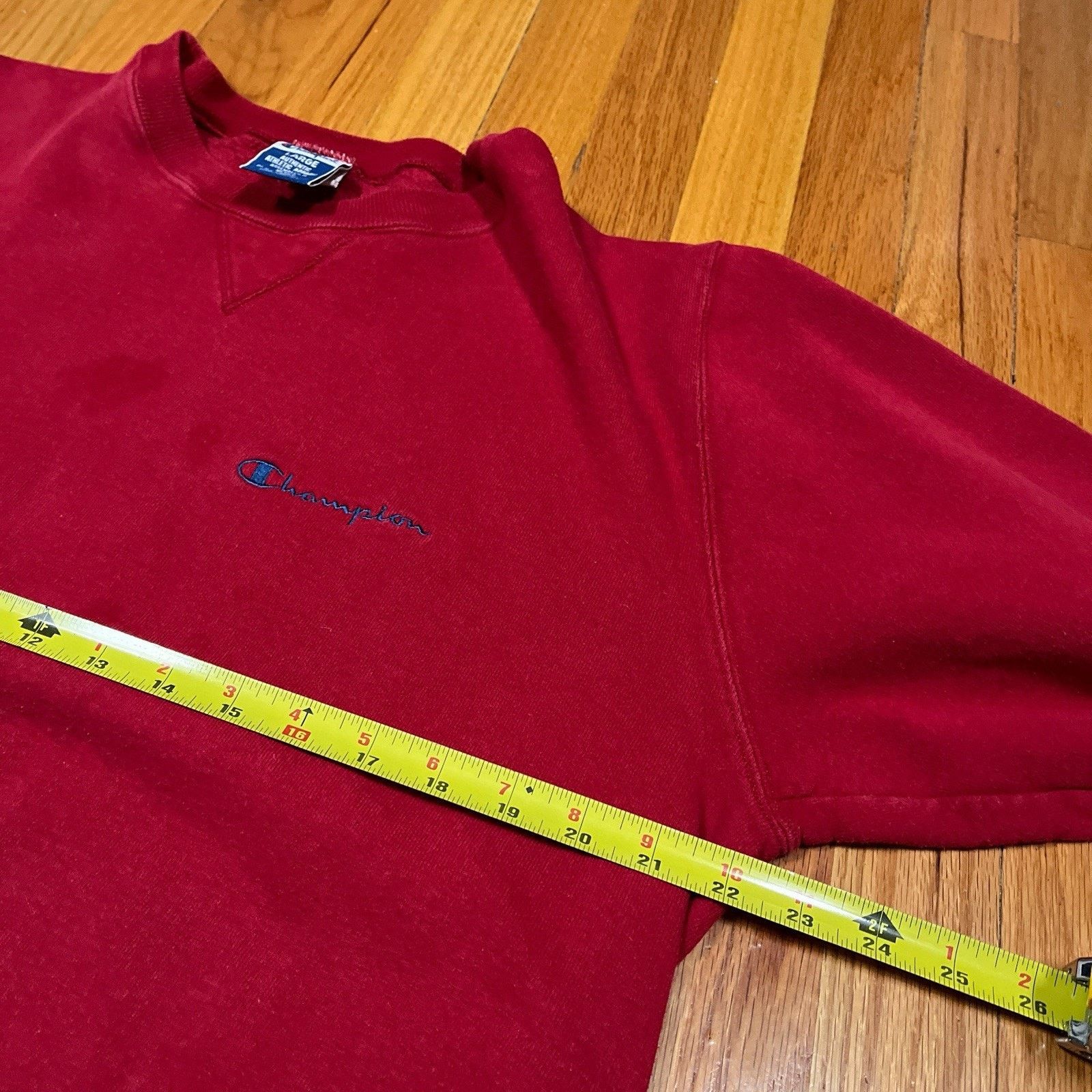 Champion VTG Champion Reverse Weave Crewneck Red Blank 90s Y2K Flaw Size US L / EU 52-54 / 3 - 6 Thumbnail