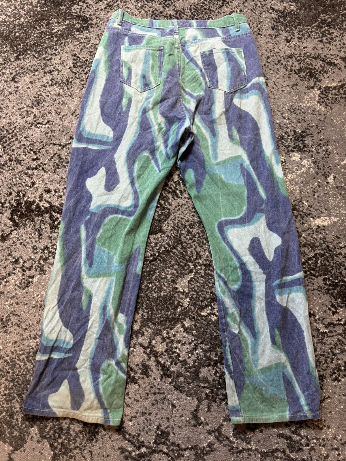 Designer × Japanese Brand × Vintage Vintage Abstract Marble print jeans Size 30" / US 8 / IT 44 - 5 Thumbnail