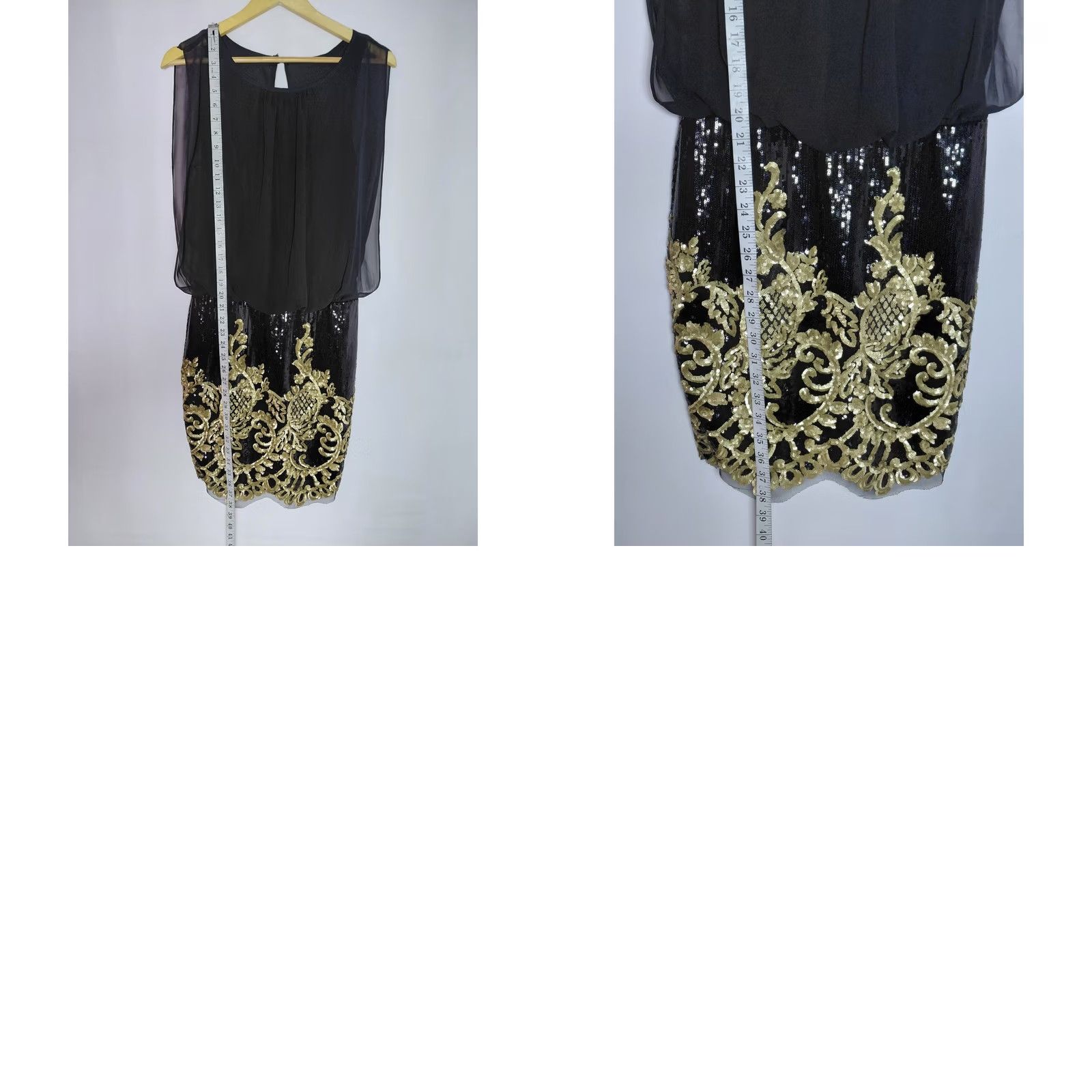 Vintage Rubber Ducky Productions Embroidered Dress Black Knee Length Knit Size S Size S / US 4 / IT 40 - 8 Thumbnail