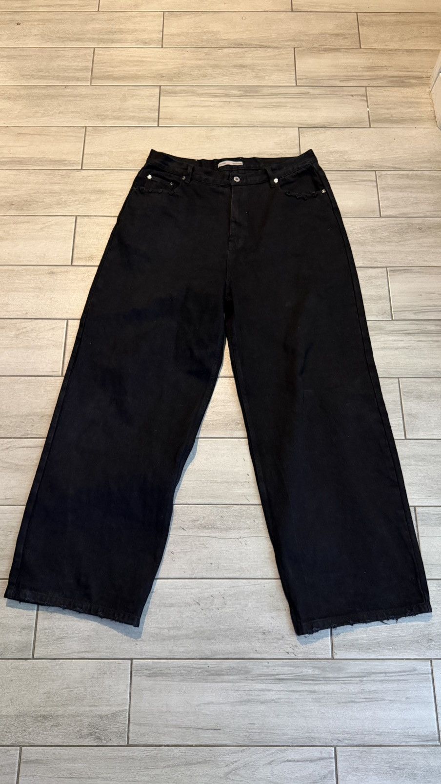 Cole Henry Cole Henry Washed Black Denim Jeans 38x32 - Distressed Size US 38 / EU 54 - 1 Thumbnail