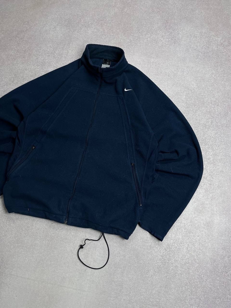 Nike × Vintage Vintage Nike Swoosh Retro Sherpa Fleece Zip Jacket Y2K L Size US L / EU 52-54 / 3 - 3 Thumbnail