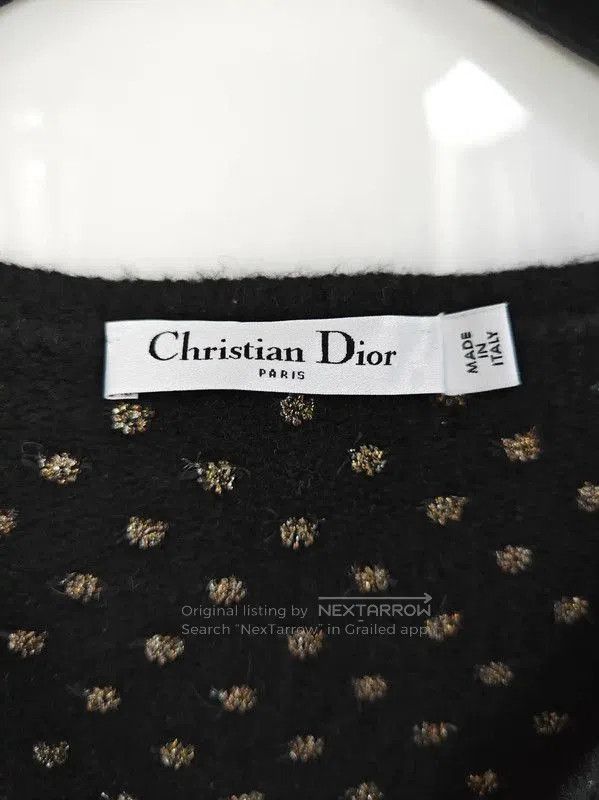 Dior Dior Black Wool Polka Dot Long Sleeve Sweater . Size XXS / US 00 / IT 34 - 4 Thumbnail