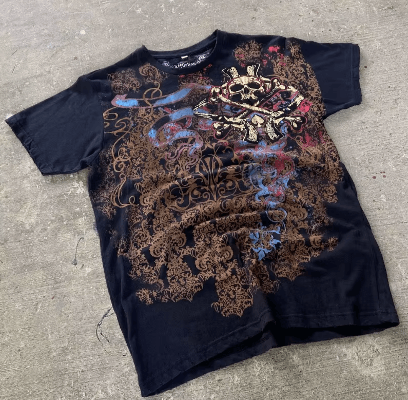 Japanese Brand Gothic Punk T Shirt 90s Vintage Big Graphic Size US L / EU 52-54 / 3 - 4 Thumbnail