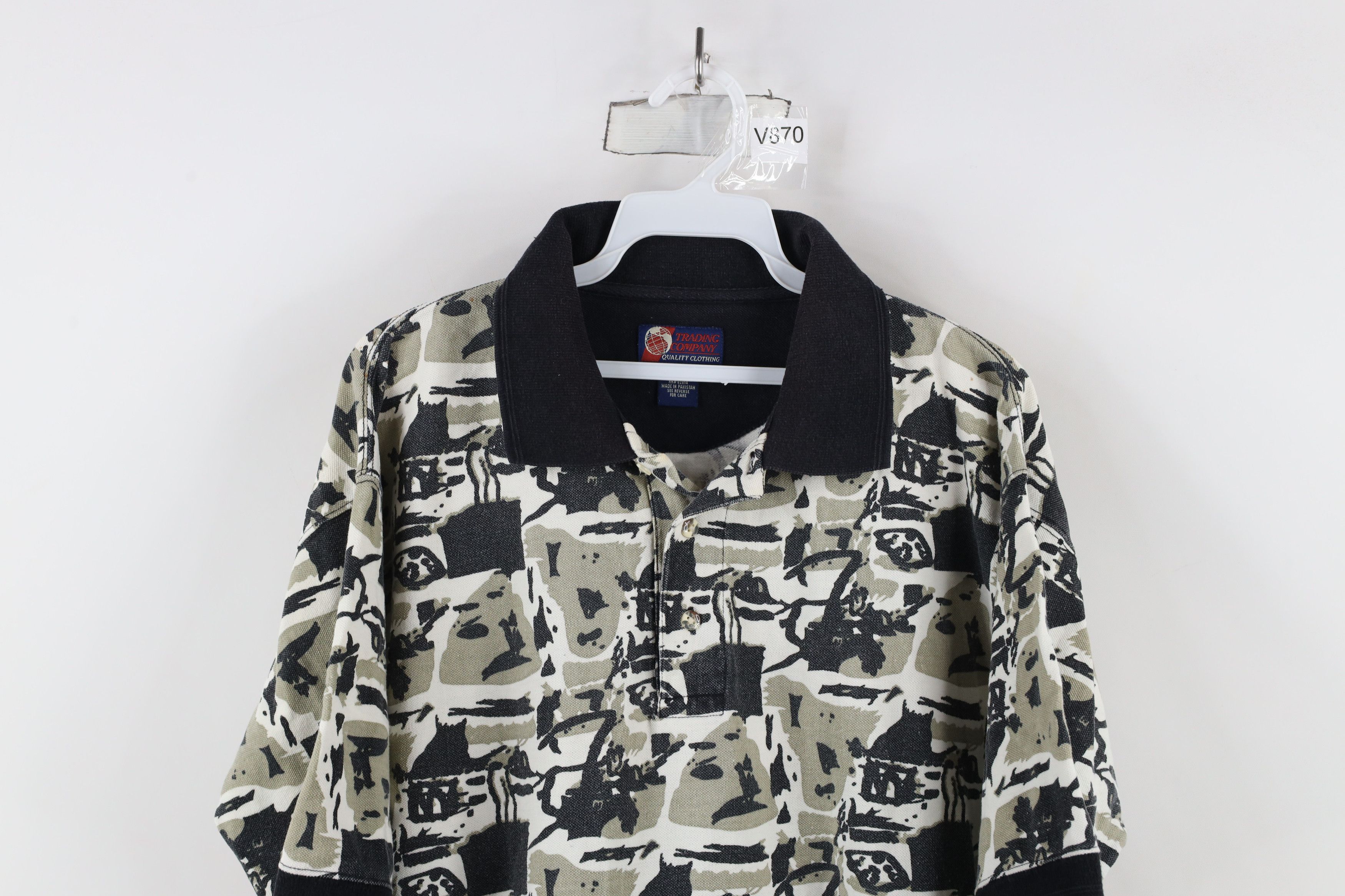 Vintage Vintage 90s Streetwear Abstract Short Sleeve Golf Polo Shirt Size US L / EU 52-54 / 3 - 2 Thumbnail