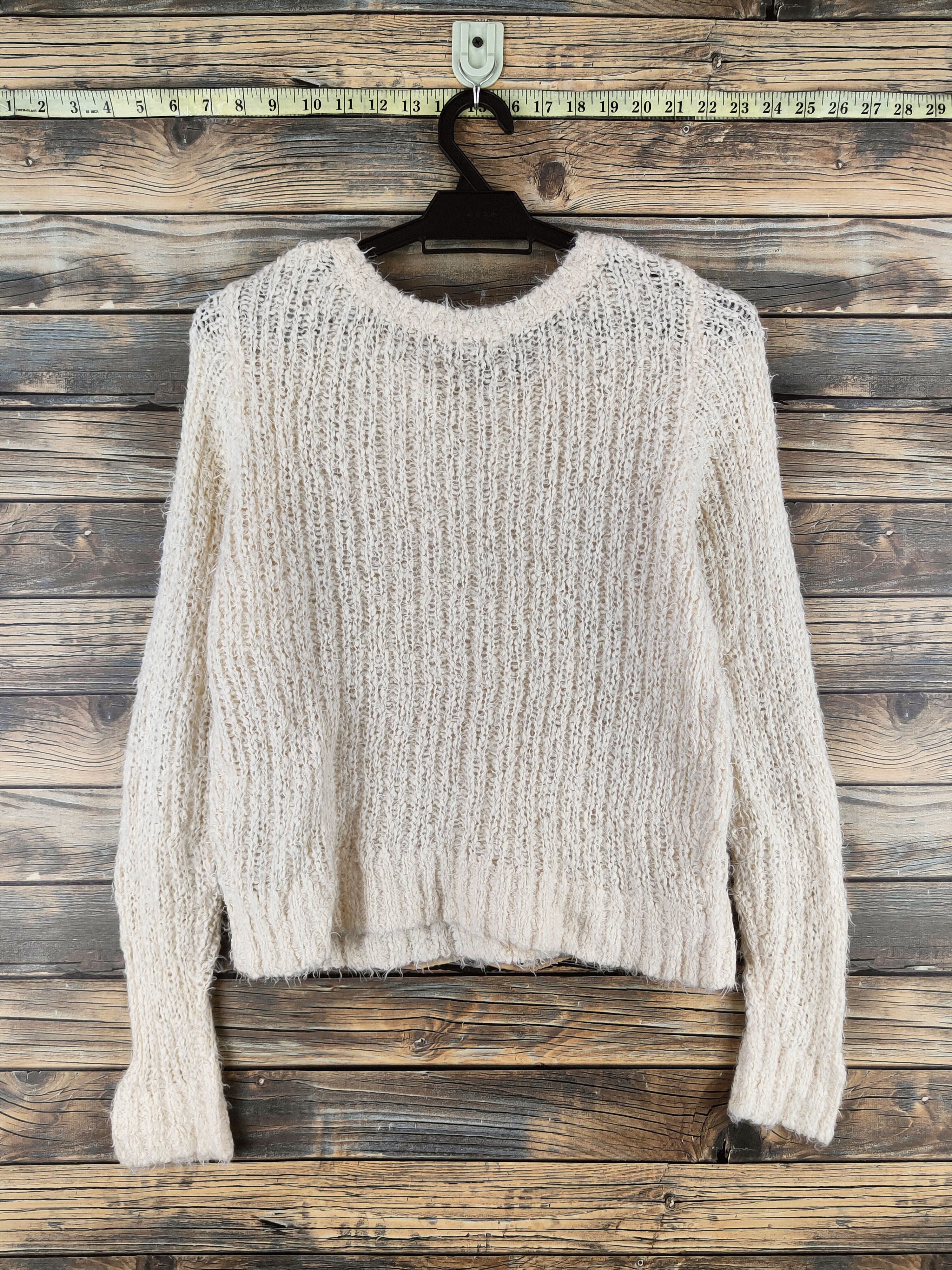 Japanese Brand DL Vis Cream Fur Mohair Knitwear #46-539 Size S / US 4 / IT 40 - 7 Thumbnail