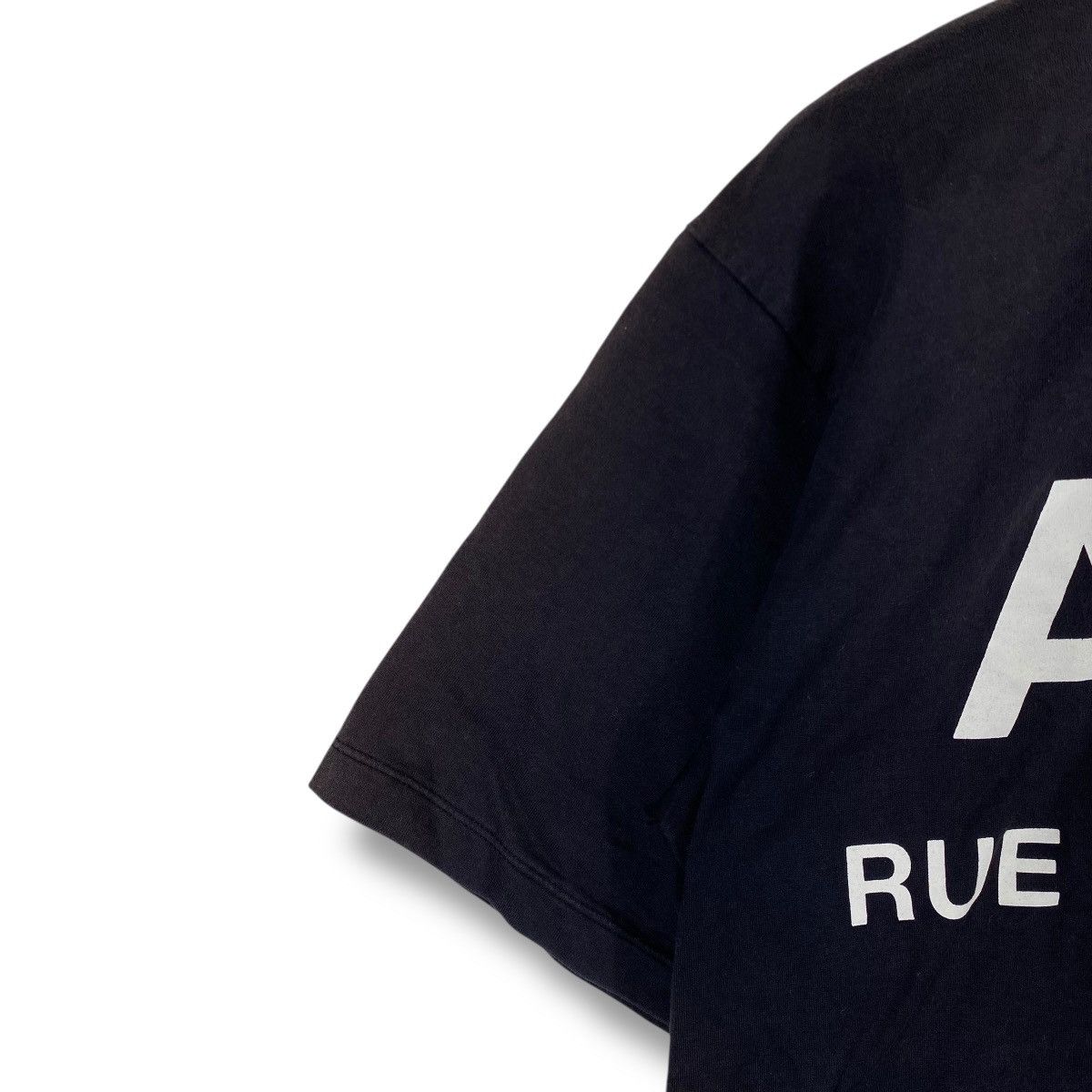 A.P.C. × Japanese Brand A.P.C. Rue Madame Paris Spellout Logo Faded Tee Shirt Size US XS / EU 42 / 0 - 3 Thumbnail