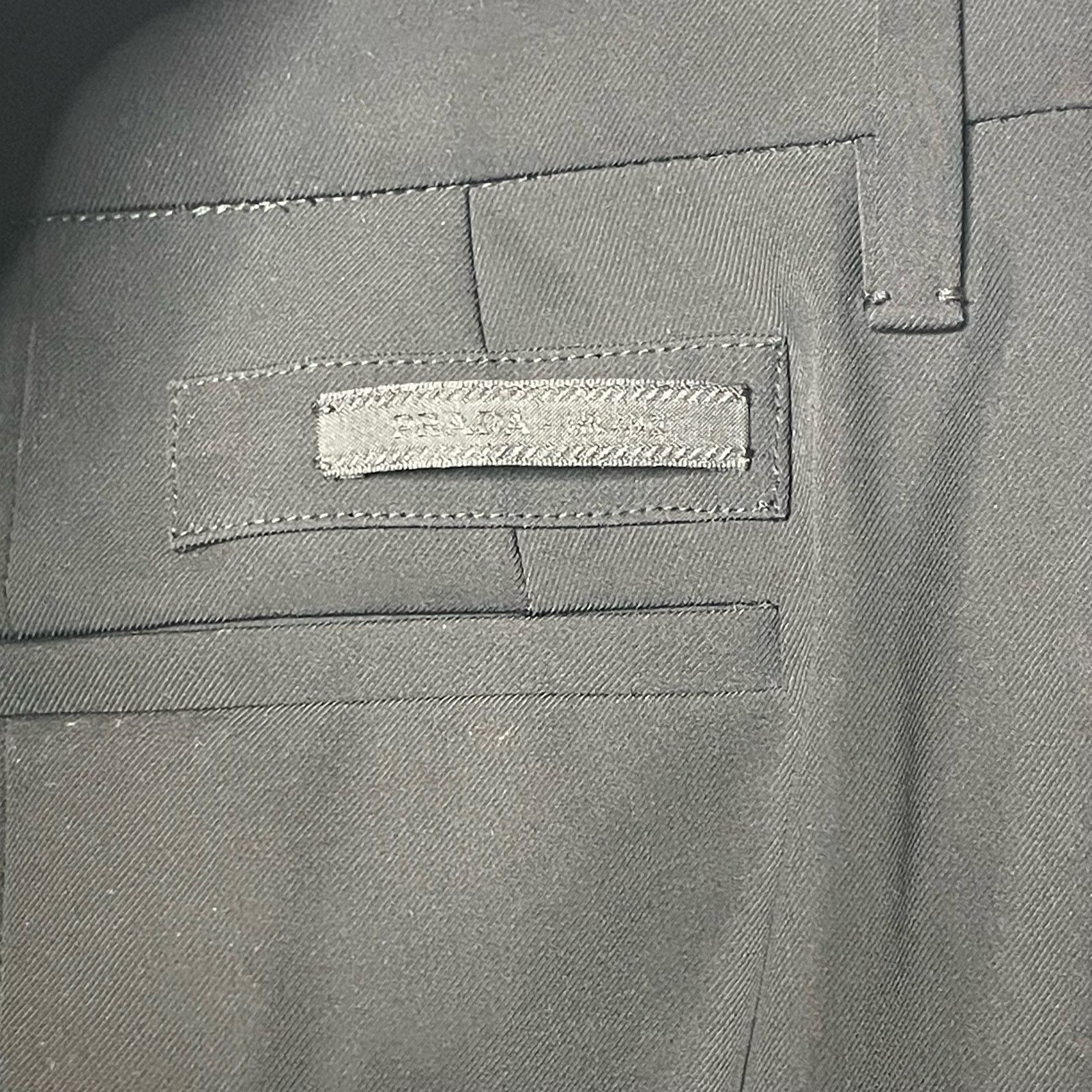 Prada Prada Mid Rise Front Pleated Dress Pants Women 38 US 2 Black Size 26" / US 2 / IT 38 - 7 Thumbnail