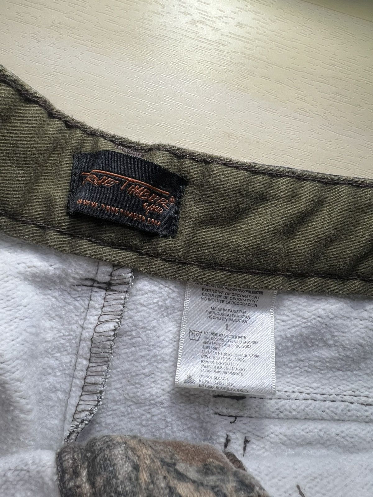 Realtree Vintage True Timber Size Large Camo Cargo Fleeced Lined Size US 34 / EU 50 - 6 Thumbnail