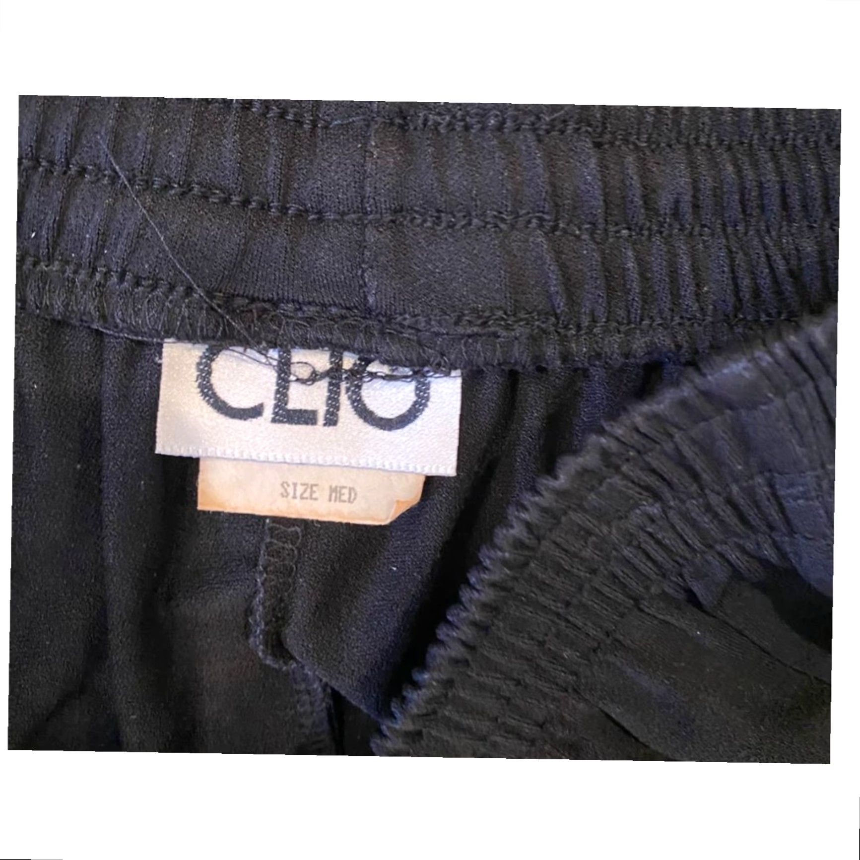 Vintage VINTAGE Clio Womens Travel Knit Pull On Pants Black M Pants Womens Size Medium Size 32" / US 10 / IT 46 - 4 Thumbnail