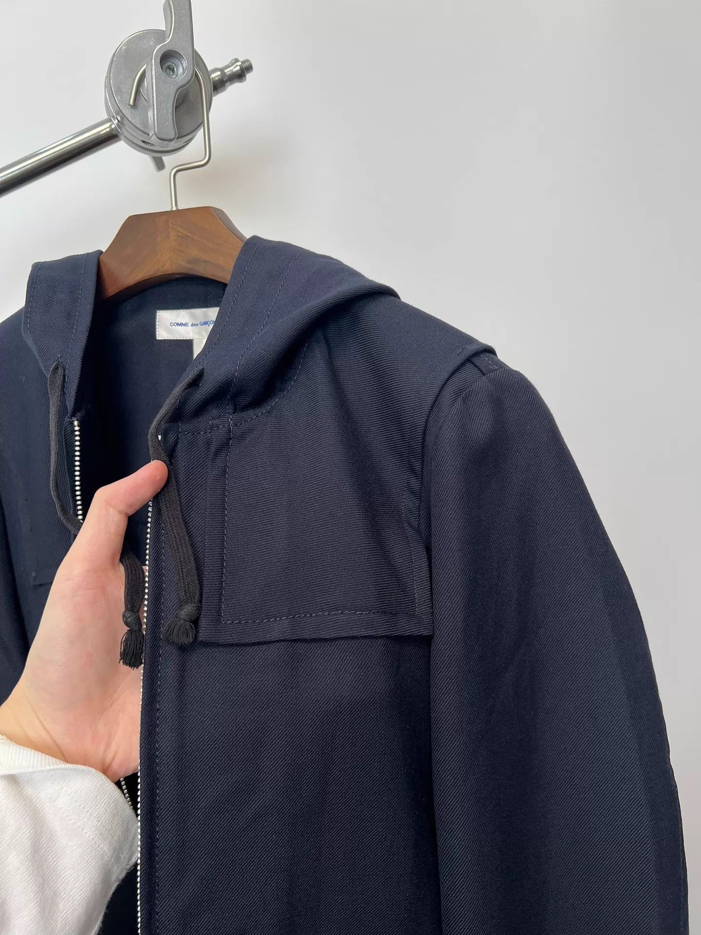 Comme des Garcons CDG Shirts Wool Blend Hooded Jacket w/ Special Shoulders hl Size US M / EU 48-50 / 2 - 5 Thumbnail
