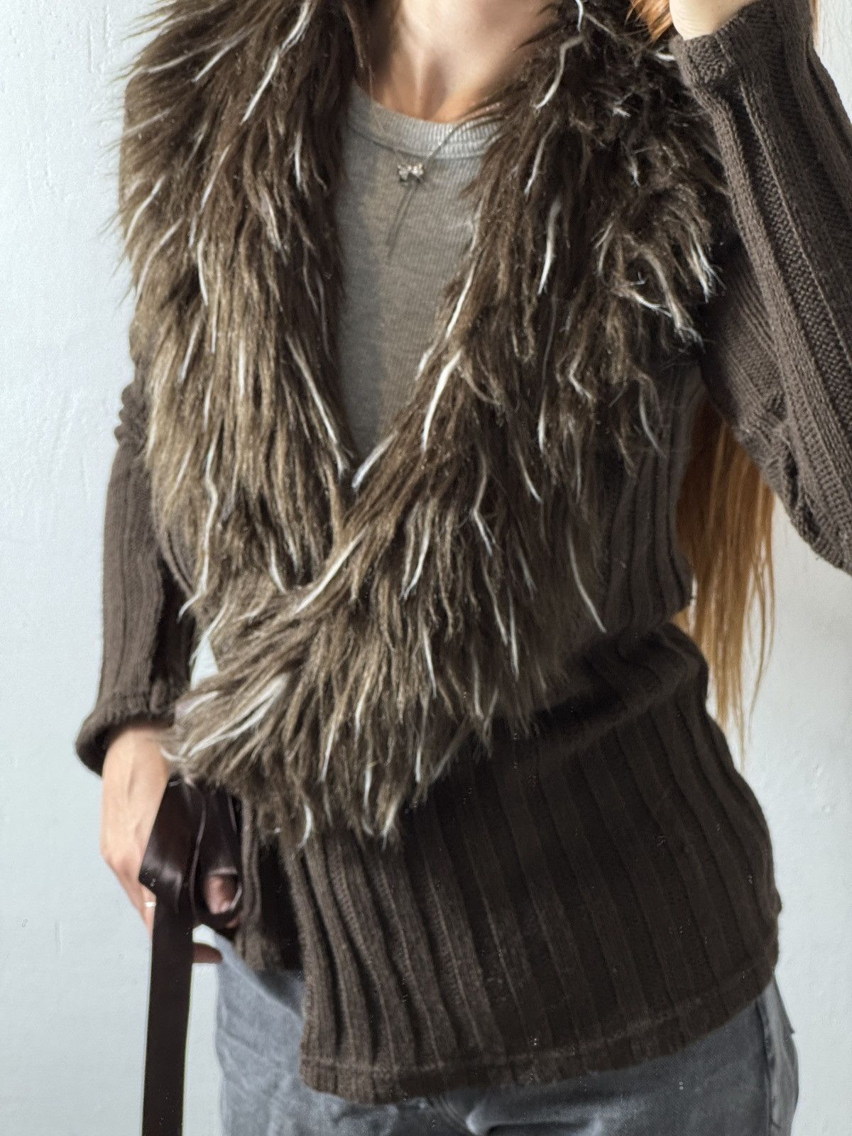 Other VINTAGE MOHAIR AVANT GARDE FLUFFY COLLAR CARDIGAN Size S / US 4 / IT 40 - 4 Thumbnail