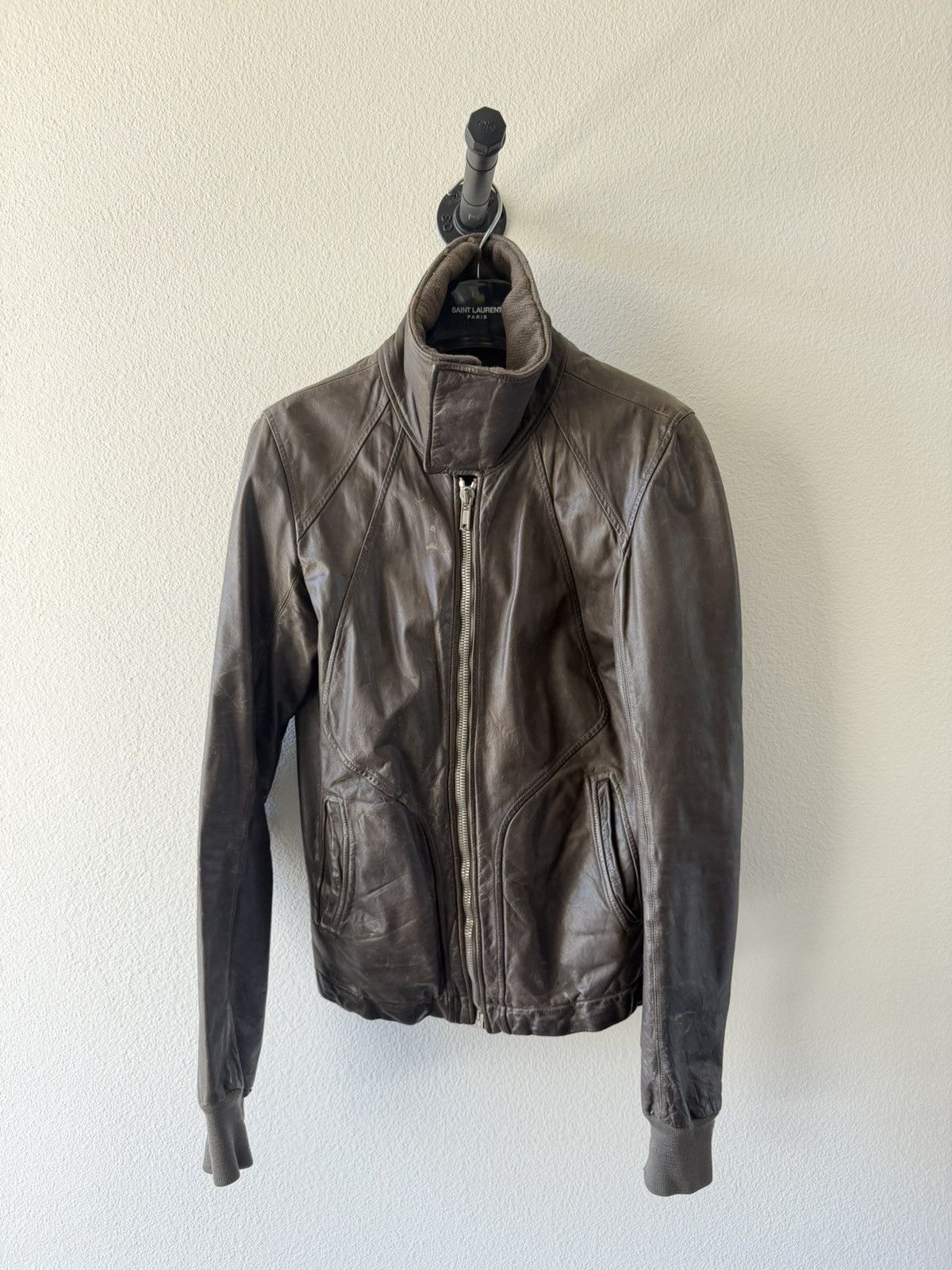 Rick Owens FW11 Calfskin Intarsia Leather Jacket S Size US S / EU 44-46 / 1 - 2 Thumbnail