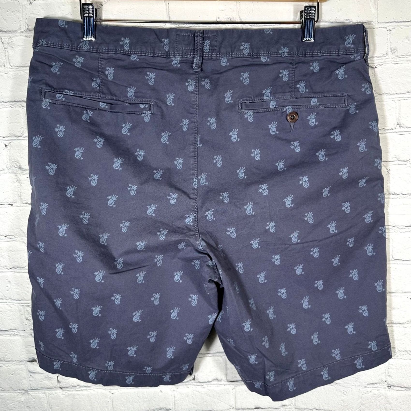 American Eagle Outfitters American Eagle Mens Ne(x)t Level Flex Pineapple Chino Shorts Gray Purple 36 8in Inseam 5-Pocket Floral Classic Casual Travel Summer Men Stocks Mens Size US 36 / EU 52 - 3 Thumbnail