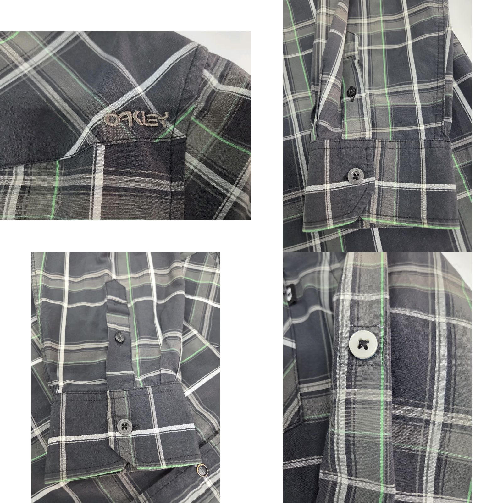 Oakley Oakley Mens Long Sleeve Snap Roll Tab Plaid Shirt L Multicolor Button-Up Pocketed Autumn Plaid Metal Theme Mens Regular Size L Size US L / EU 52-54 / 3 - 8 Thumbnail