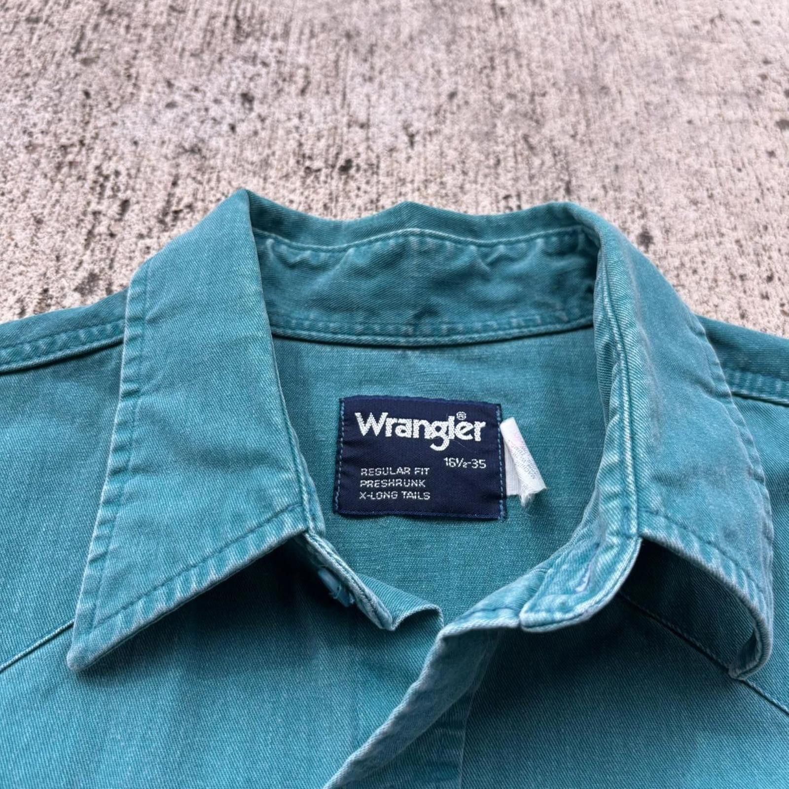 Wrangler Vintage 90s Wrangler Blue Button Up Western Shirt Size US XL / EU 56 / 4 - 5 Thumbnail