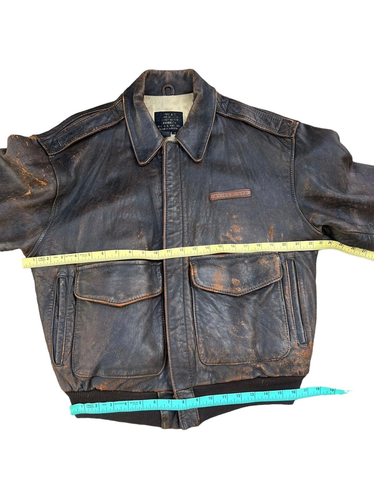 Avirex Trashed Vintage 1991 Avirex Pin-Up Girl A2 Leather Jacket Size US S / EU 44-46 / 1 - 3 Thumbnail