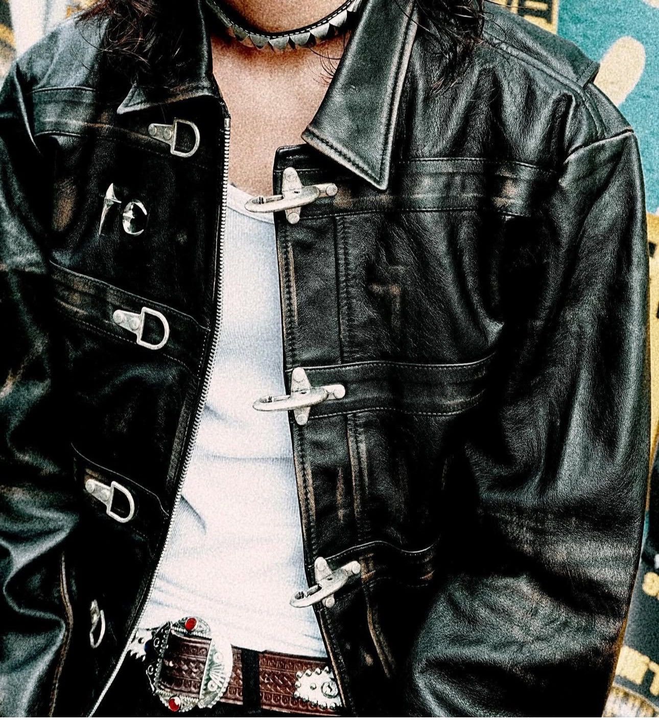 Thug Club Thug Club 25ss Leather Jacket，size 3 Size US L / EU 52-54 / 3 - 2 Thumbnail