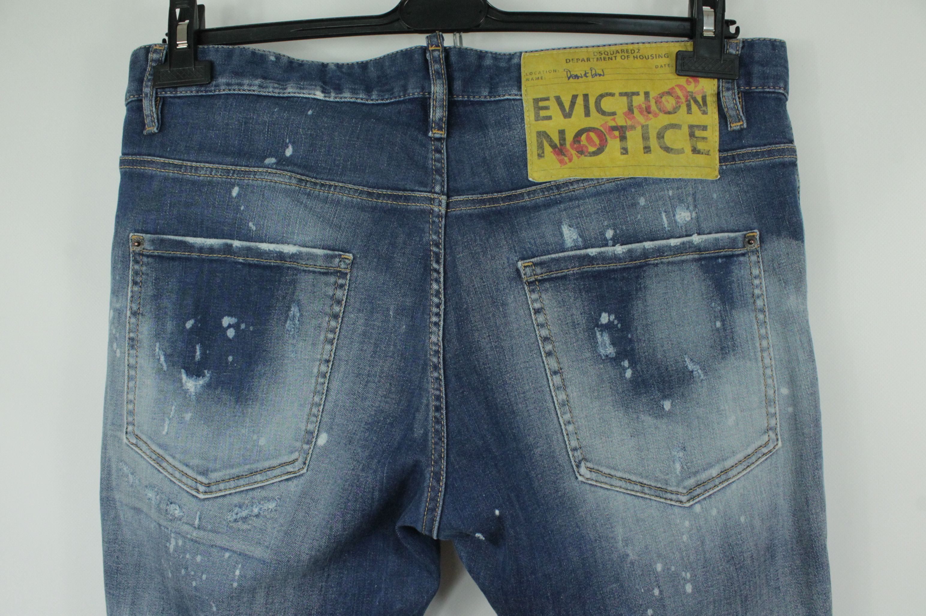 Dsquared2 Dsquared2 Skater Jeans Regular Fit Distressed Blue Denim Size US 36 / EU 52 - 7 Thumbnail