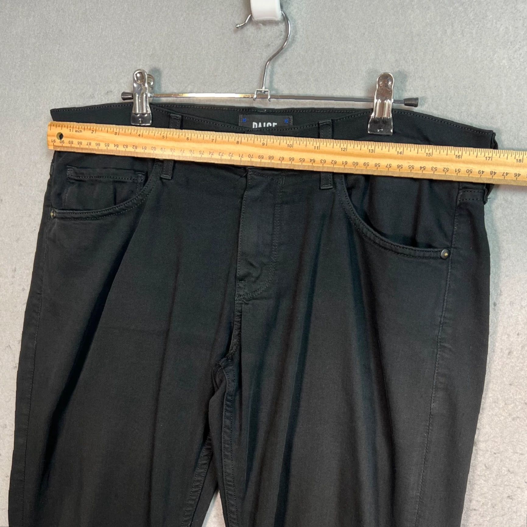 Paige VINTAGE Paige Womens Jeans Main Selling Point Black Slim Fit 31 Dark Denim Tapered Pants Women 31 Black Size 24" / US 00 / IT 34 - 6 Thumbnail