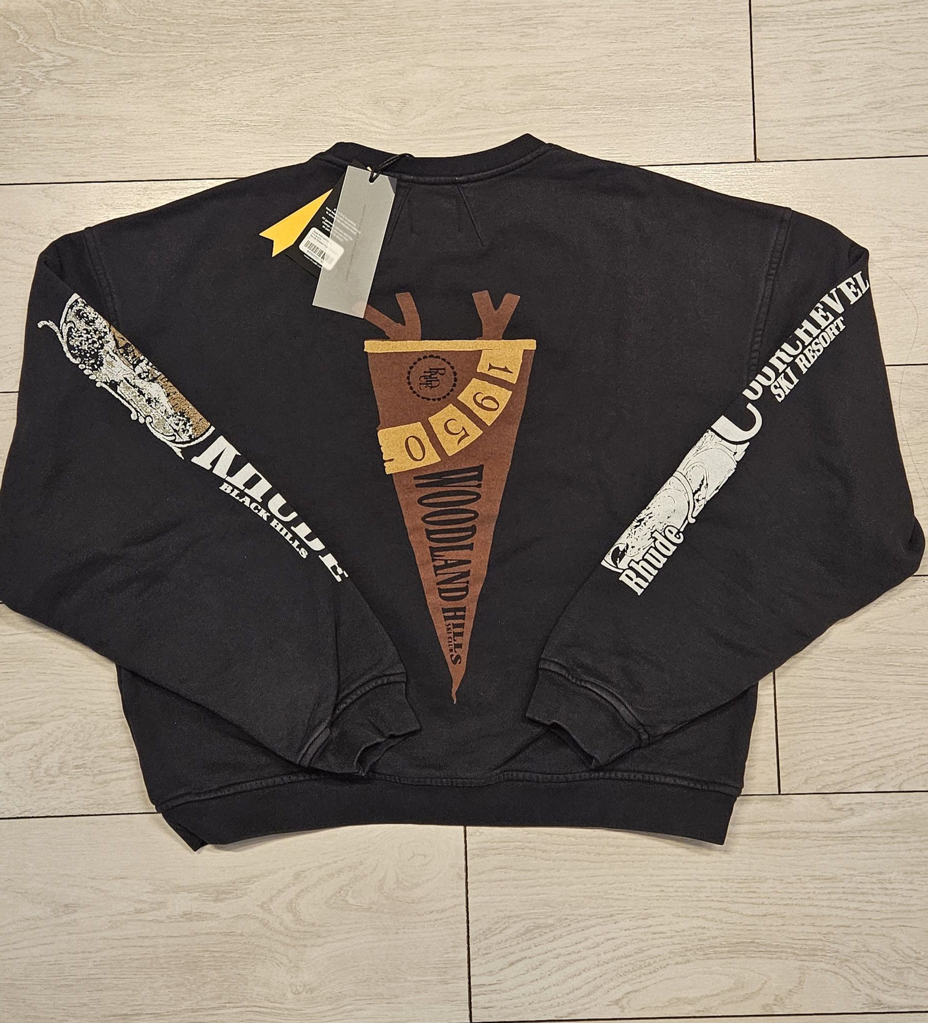 Rhude Pennant Flag Cotton Crewneck Sweatshirt Size US L / EU 52-54 / 3 - 2 Thumbnail
