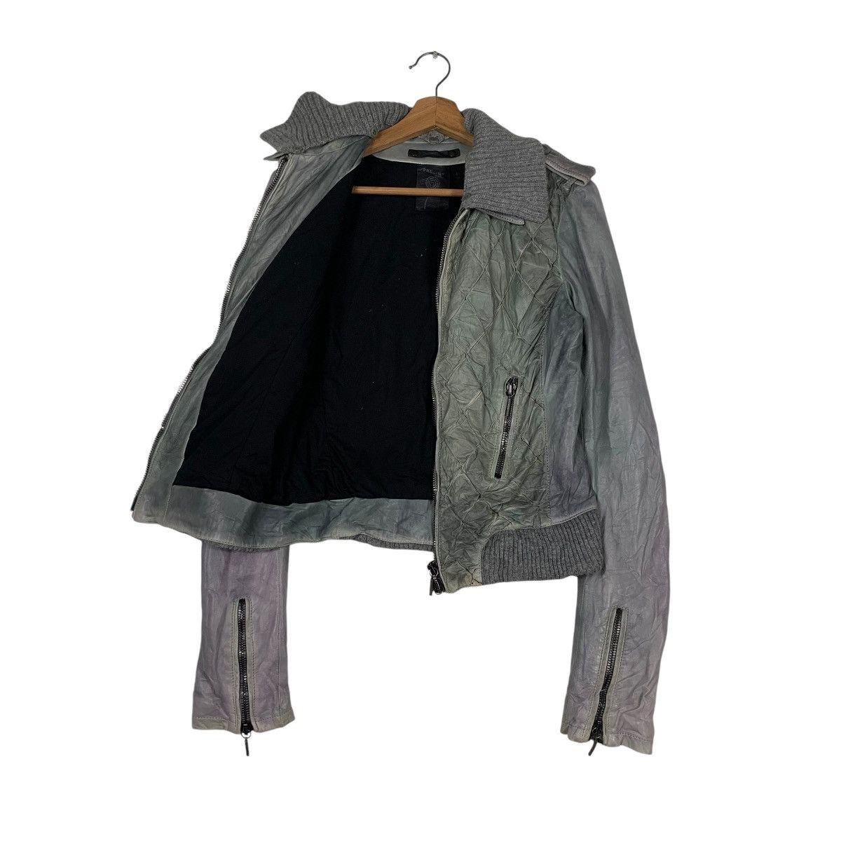 Other Nice Design Pre.. W Milano Artisanal Crop Leather Jacket Size M / US 6-8 / IT 42-44 - 9 Thumbnail