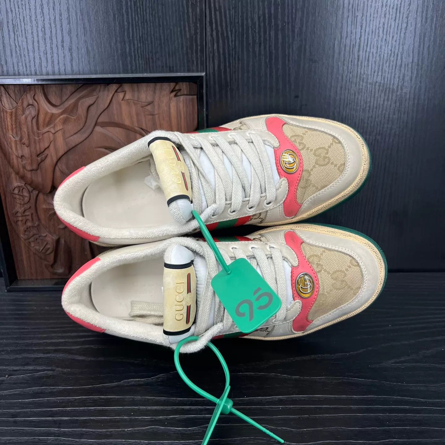 Gucci Gucci Dirty Sneaker Ebony Pink 36 Worn 2x Size US 5.5 / IT 35.5 - 7 Thumbnail