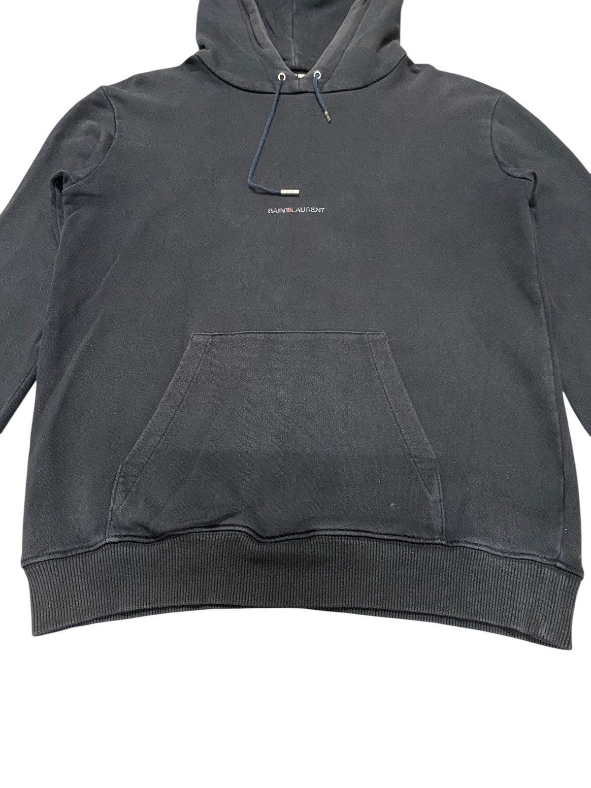 Saint Laurent Paris Saint Laurent centre small logo sunfaded hoodie Size US XS / EU 42 / 0 - 5 Thumbnail