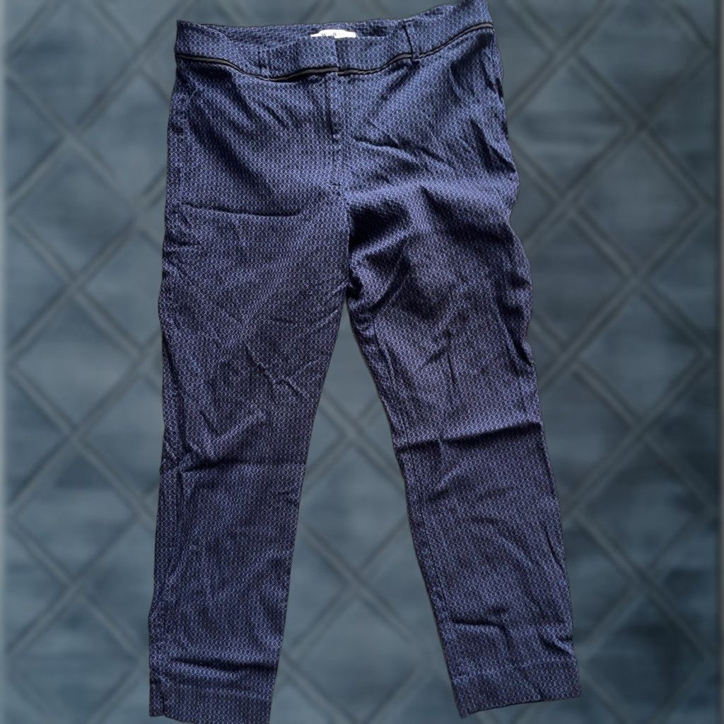 White House Black Market WOMEN'S White House Black Market Slim Ankle Pants 12 Blue Stretch Comfort Denim Size ONE SIZE - 1 Thumbnail