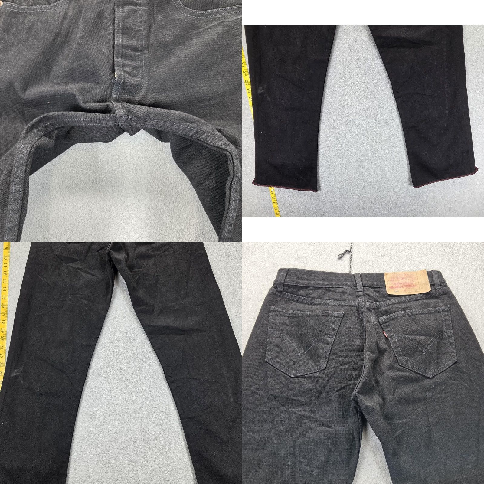 Levi's Levi's 501 Jeans Mens Black Straight USA Vintage 90s 28x29 Modified Fits 31 Inseam 34 Pockets Embroidered Denim Button Closure Mens Size US 31 - 10 Thumbnail