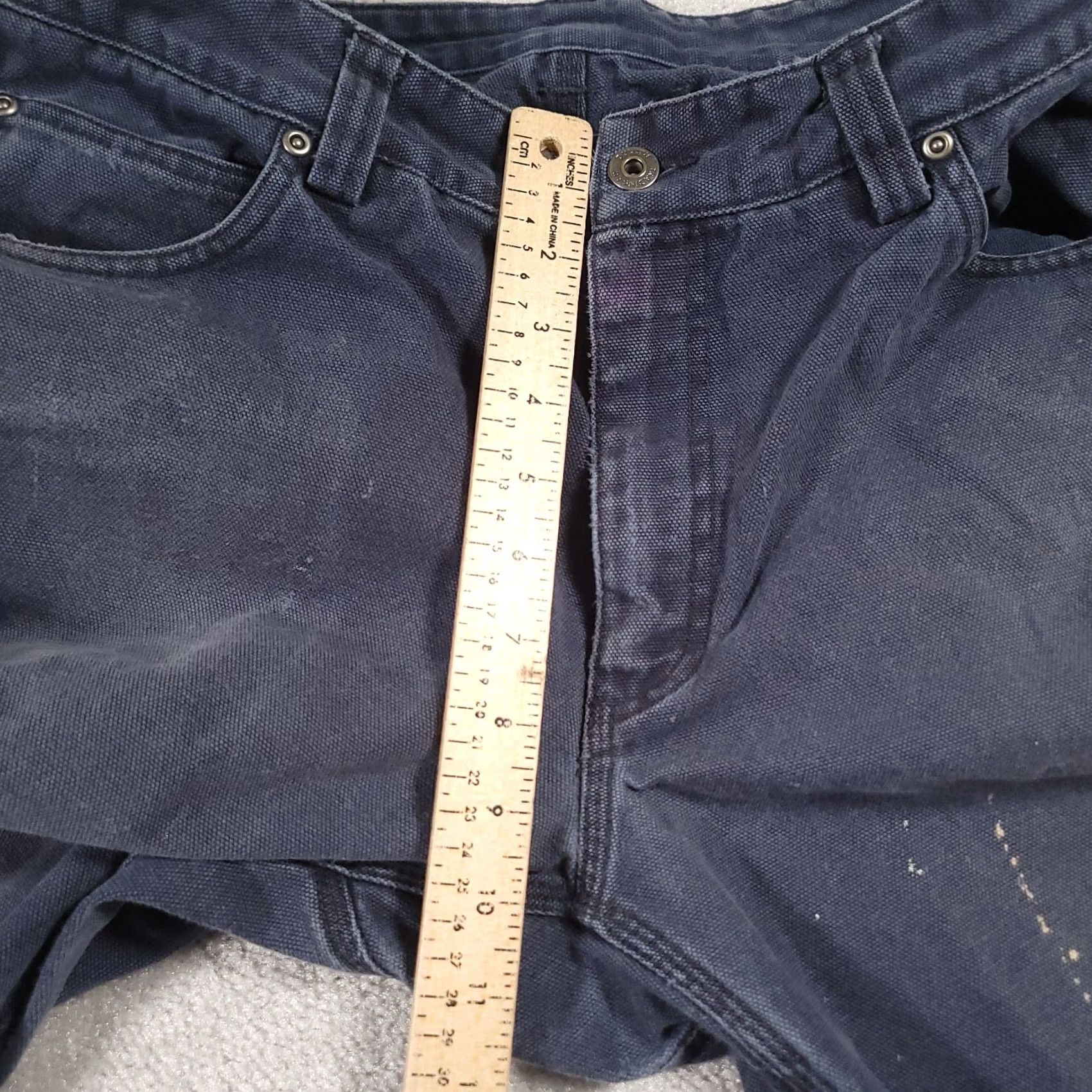 CO Duluth Trading Co Mens Pants Navy Canvas Torn Ripped Stained Flawed Grunge 38x30 Size US 38 / EU 54 - 7 Thumbnail