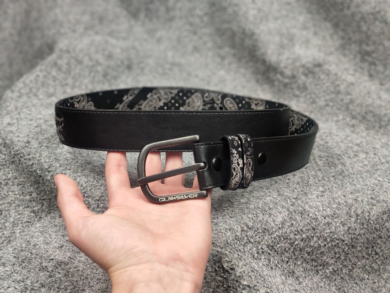Quiksilver Vintage Quiksilver Black bandana Logo Belt Y2K Hype style Size ONE SIZE - 4 Thumbnail