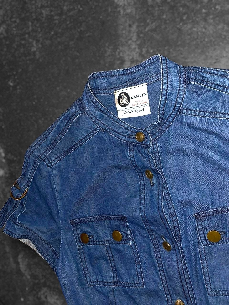 Acne Studios × Lanvin Luxury Blue LANVIN x Acne denim cotton dress size 40 Size S / US 4 / IT 40 - 3 Thumbnail