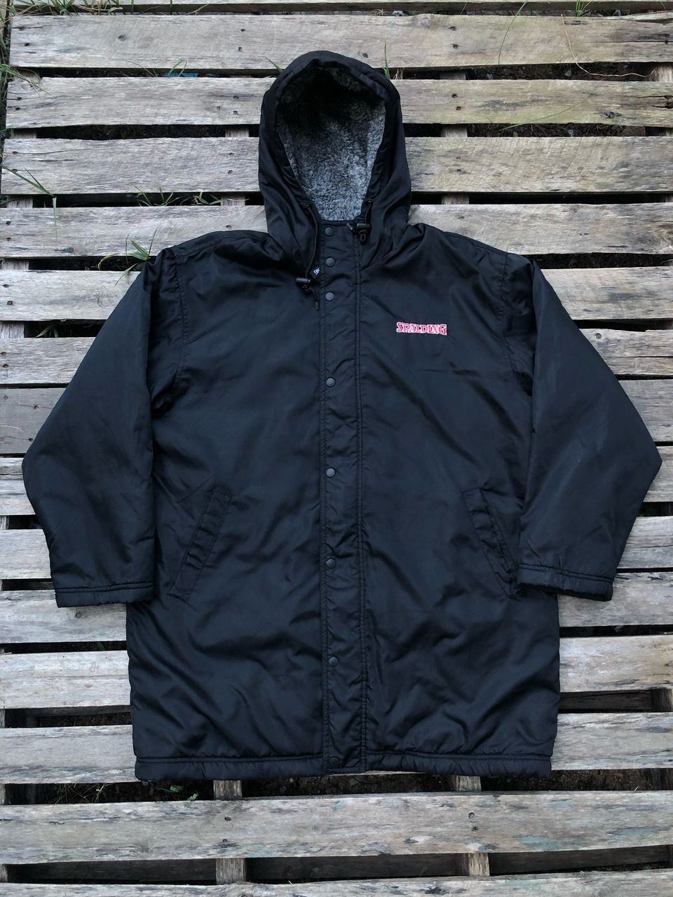 Spalding × Vintage Vintage Spalding SpellOut Sherpa Windbreaker Jacket Size US L / EU 52-54 / 3 - 3 Thumbnail