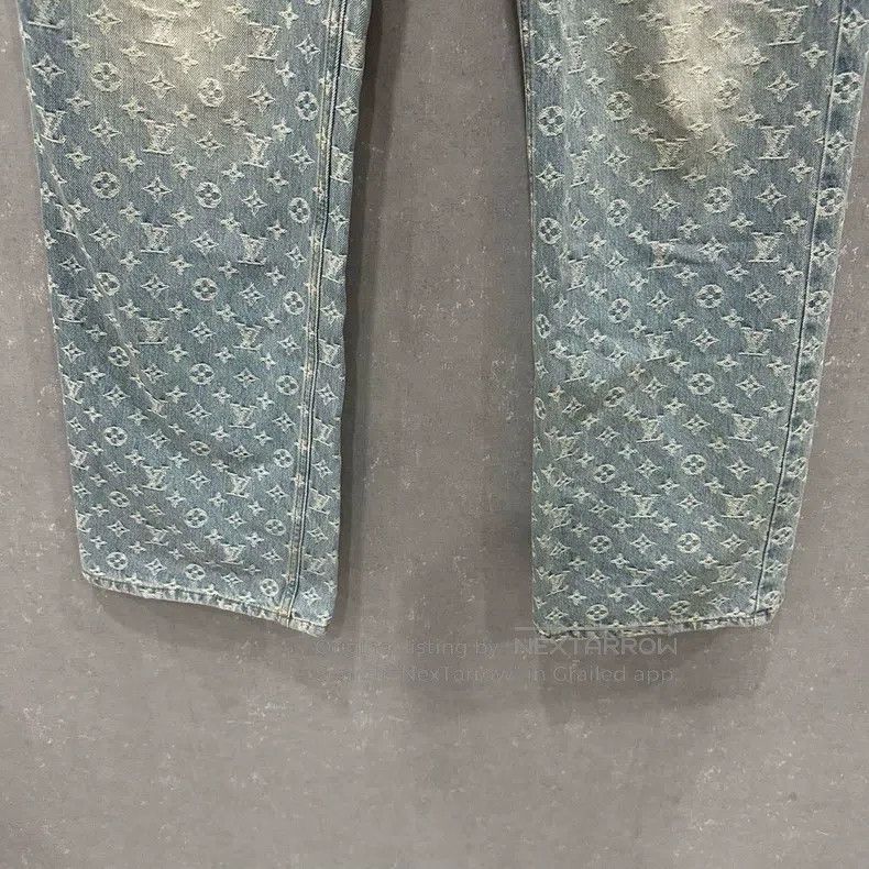 Louis Vuitton Louis Vuitton Fidon Flocked Embroidered Full Logo Denim Pa Size US 30 / EU 46 - 3 Thumbnail