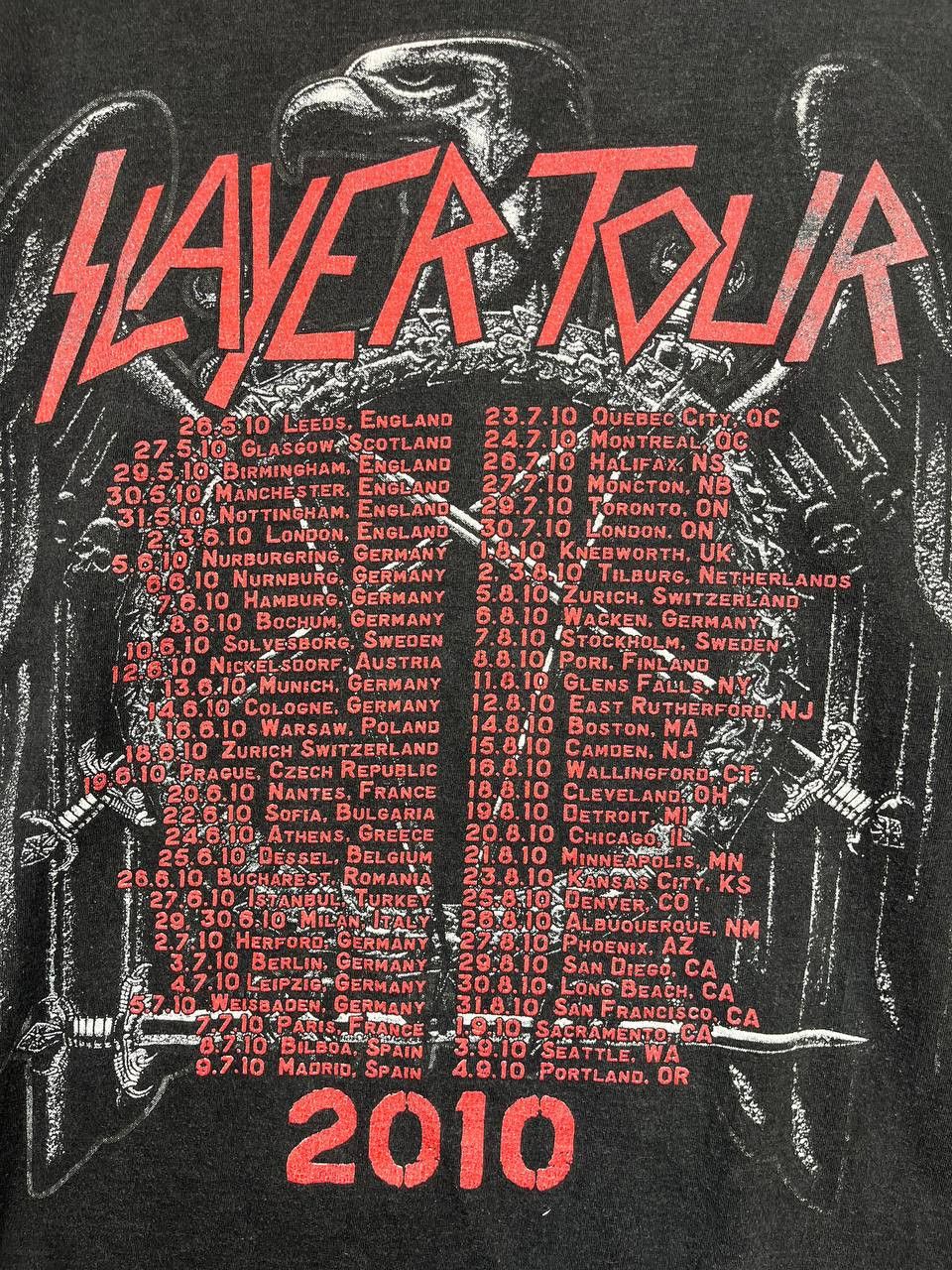Other Slayer 2010 Tour Band T Shirt Graphic Print Mens Size L Size US L / EU 52-54 / 3 - 5 Thumbnail
