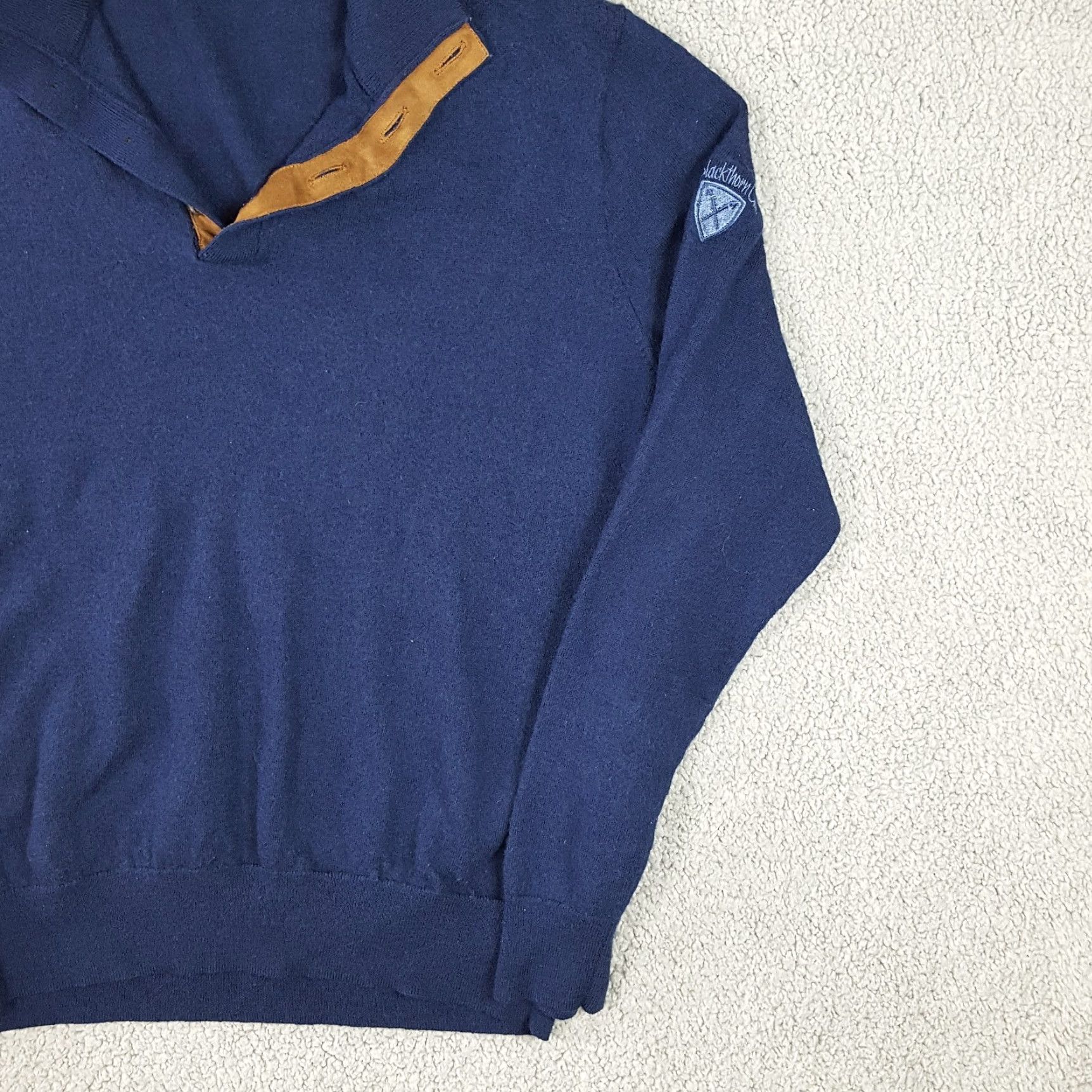 Ralph Lauren VINTAGE Ralph Lauren Polo Golf Pullover Sweater Men XL Wool Blue 90s Fall Winter Outdoor Retro Size US XL / EU 56 / 4 - 4 Thumbnail