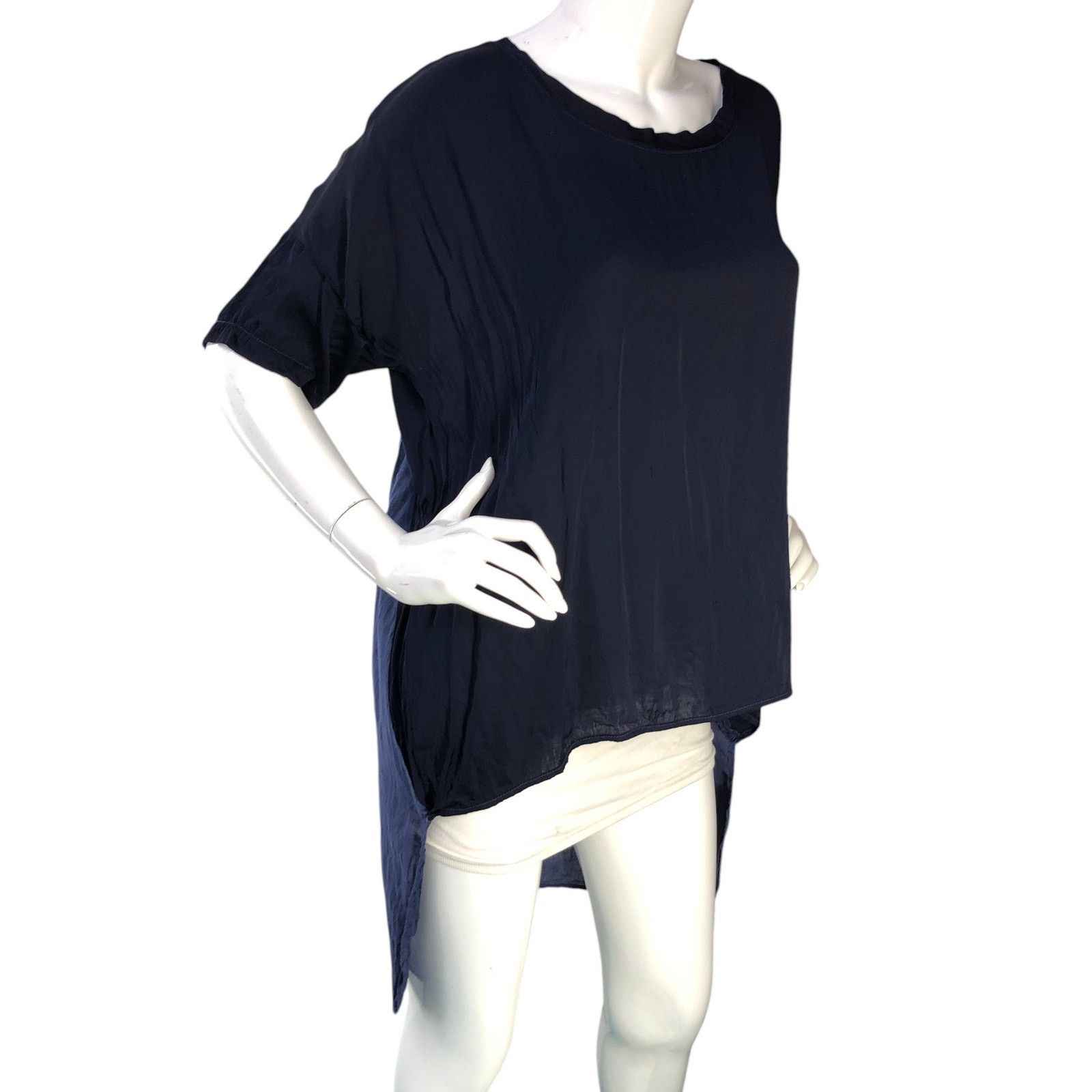 Other Stark X Size M Top Mixed Media High Low Hem Lightweight Blue Size M / US 6-8 / IT 42-44 - 10 Thumbnail