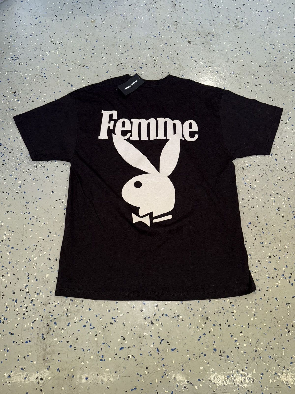 Homme + Femme La × Playboy Playboy x Homme + Femme “Twsited Bunny” Men’s T-shirt Black Size US XL / EU 56 / 4 - 2 Thumbnail