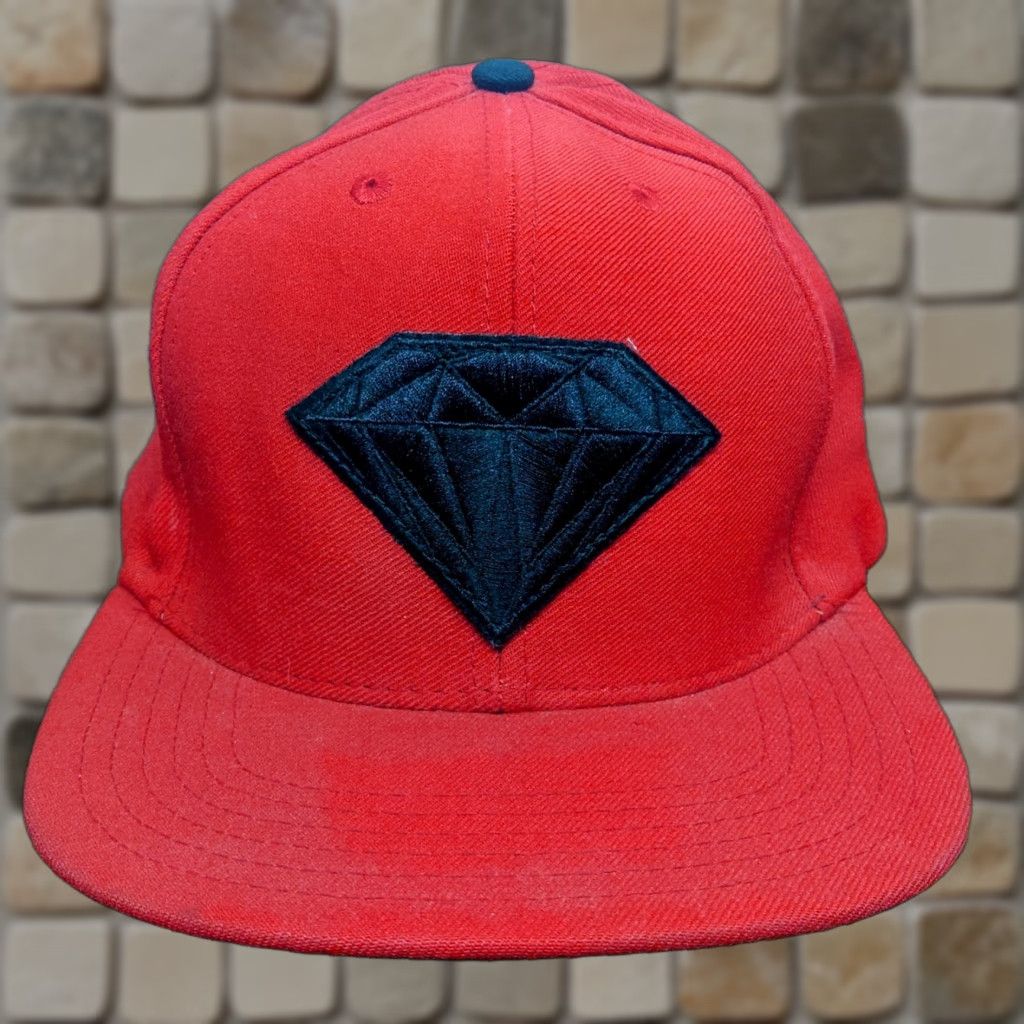 Diamond Supply Co. VINTAGE Diamond Supply Co. Brilliant Logo Red Black Mens Sport Snapback Hat Cap Size ONE SIZE - 1 Thumbnail