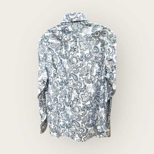 Tasso Elba Beautiful Tasso Elba Shirt Mens Small Blue Paisley Long Slee Size US S / EU 44-46 / 1 - 5 Thumbnail