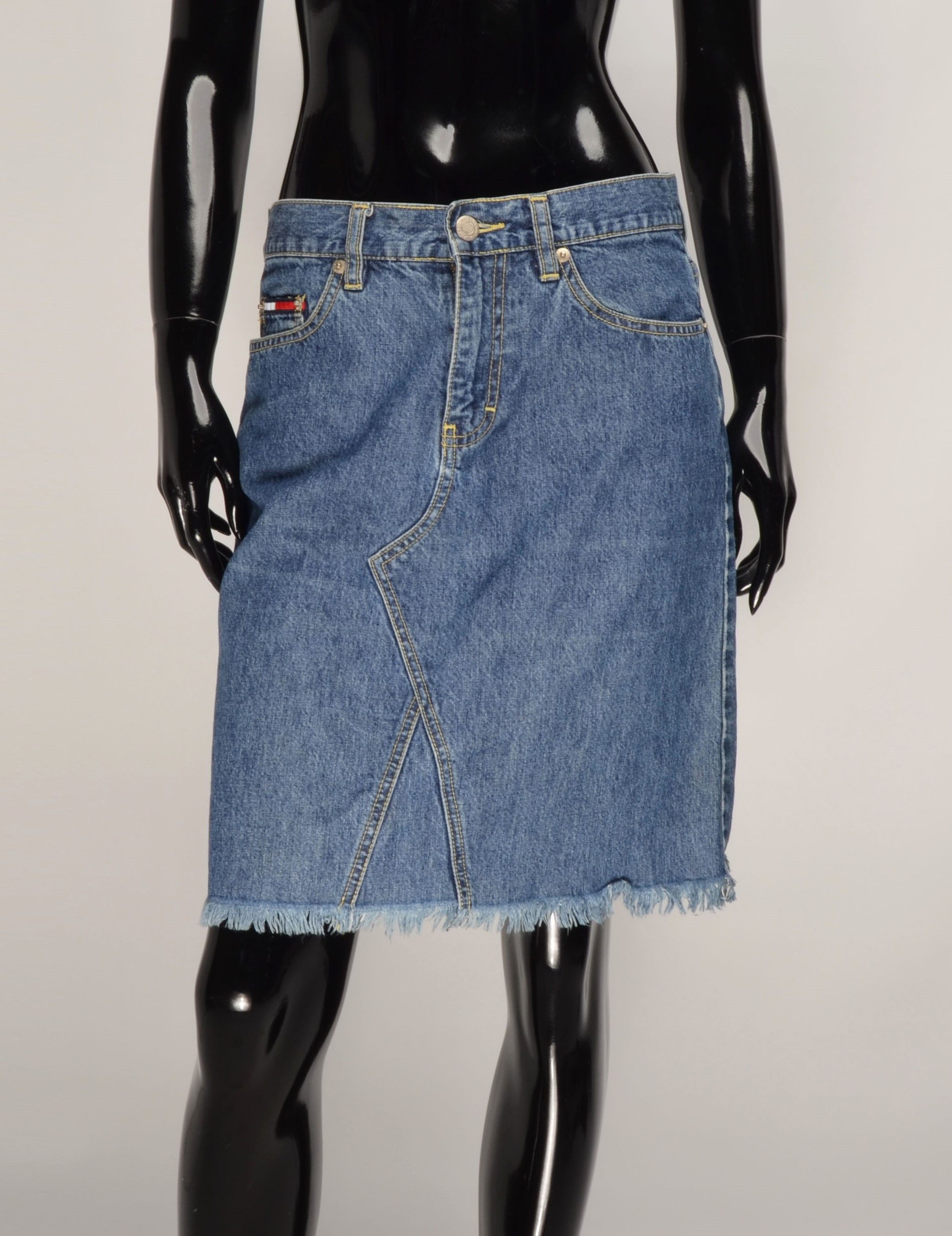 Tommy Hilfiger × Vintage Vintage Tommy Hilfiger Jeans Y2K Denim Skirt Size 30" / US 8 / IT 44 - 10 Thumbnail