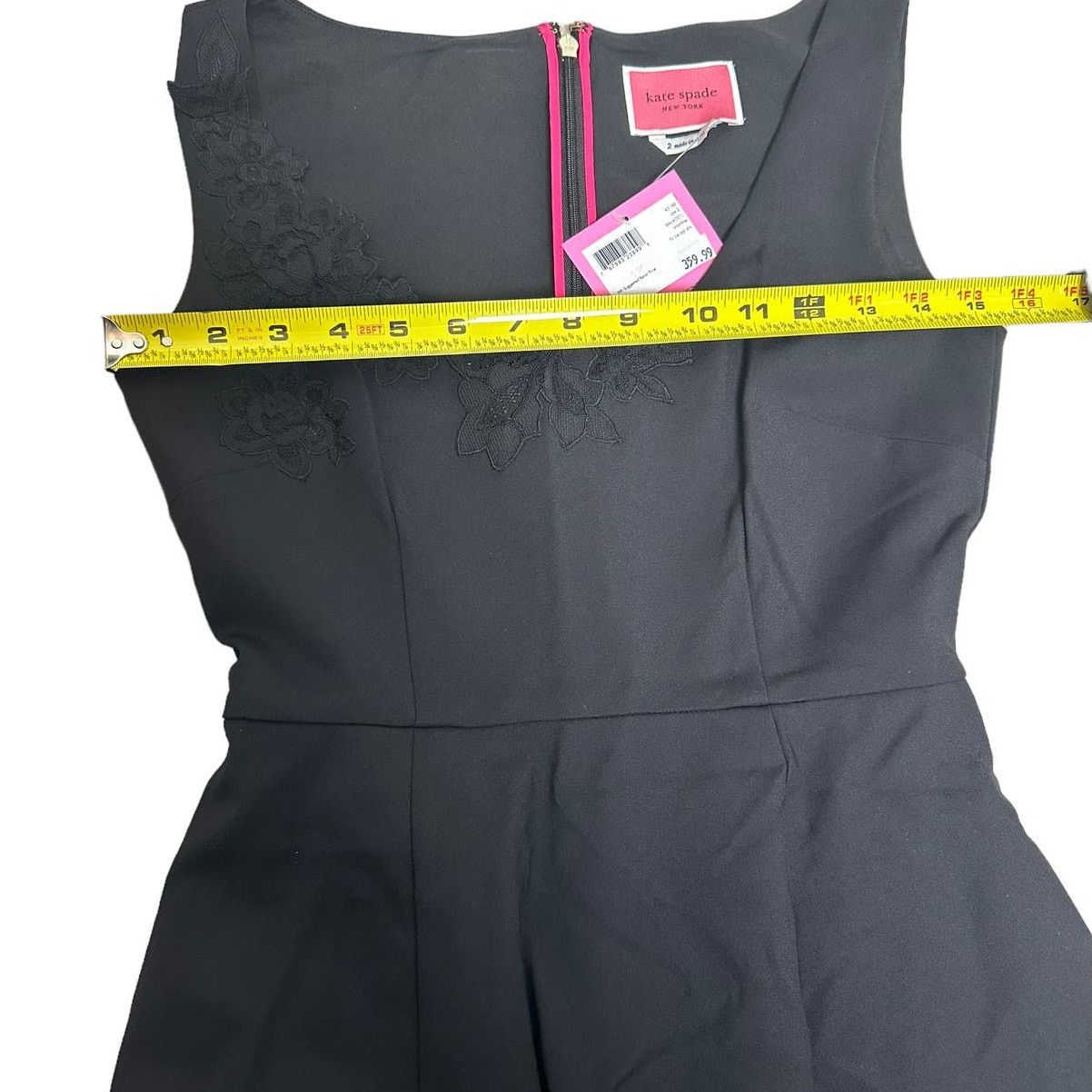 Kate Spade Kate Spade Floral Lace Appliqué Mainline Dress Black Size 2 Size XS / US 0-2 / IT 36-38 - 10 Thumbnail