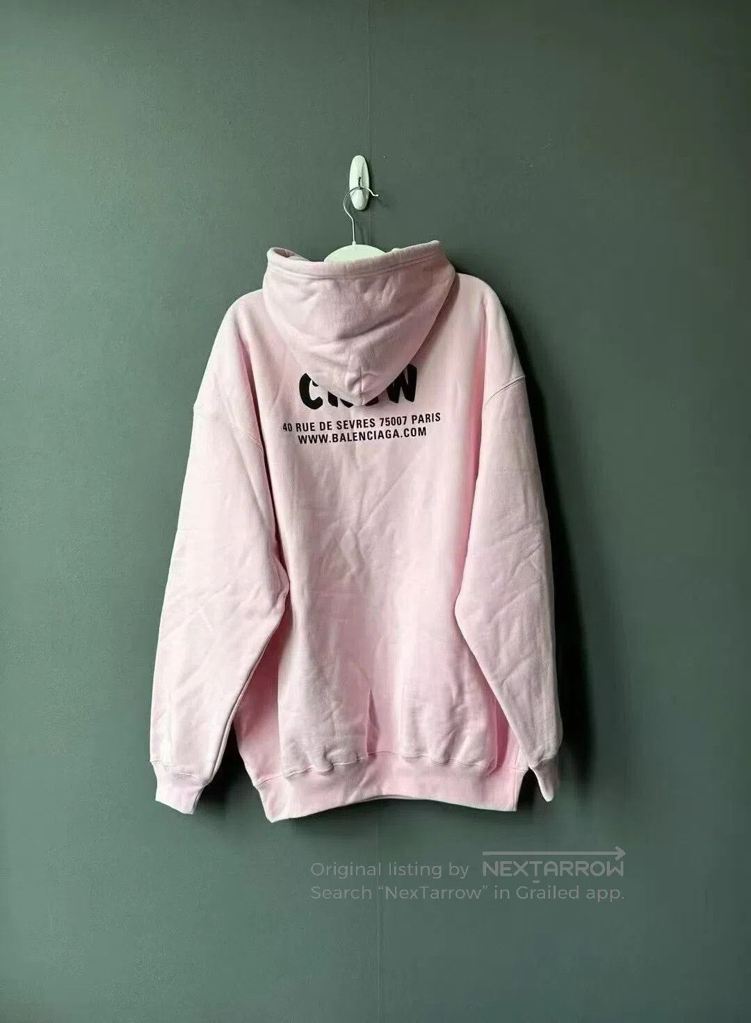Balenciaga Balenciaga Pink Crew Neck Hoodie. Size XS / US 0-2 / IT 36-38 - 2 Thumbnail